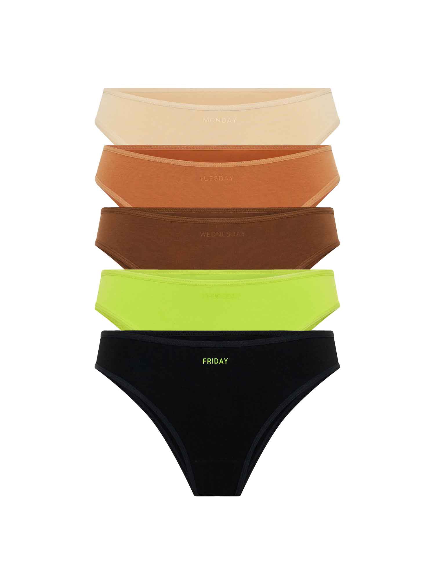 Basic Brazilian Everyday 5 Pack Neutral Neon Multi - Image 9