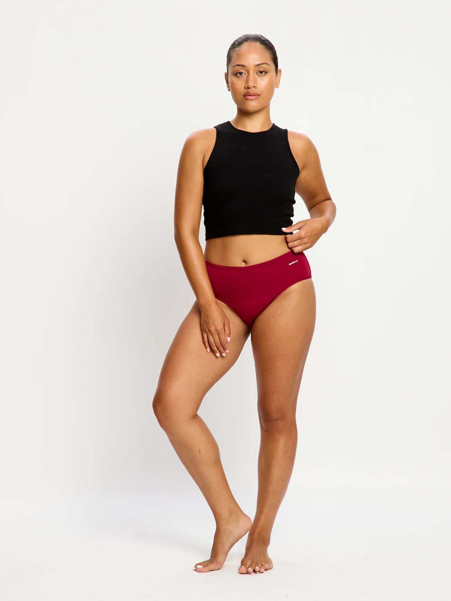 Basic Mid-Rise Brief 3 Pack Moderate Italian Clay/Moody Blue/Beet Red - Image 3