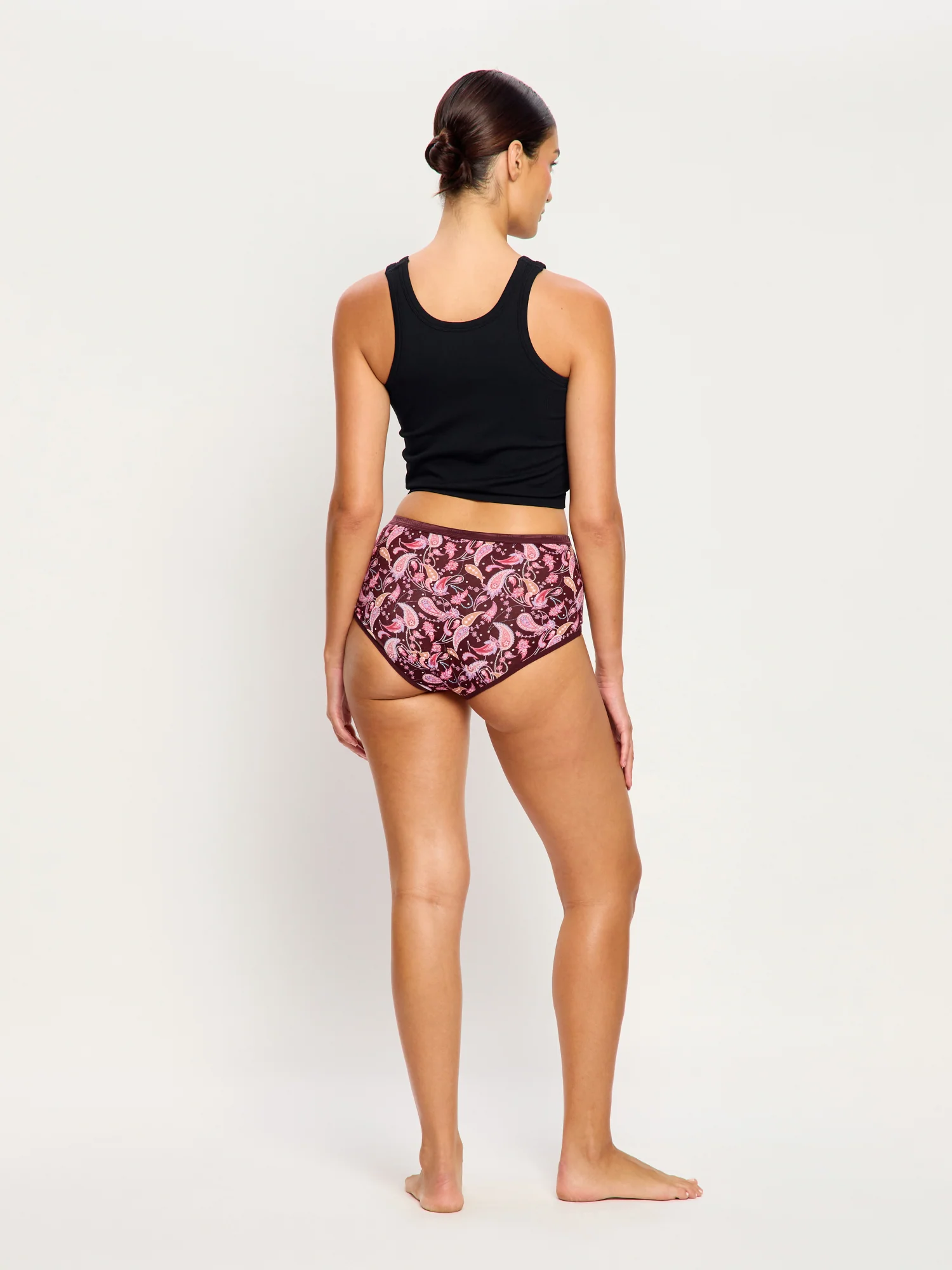Classic Full Brief Moderate Opulent Paisley Red - Image 4