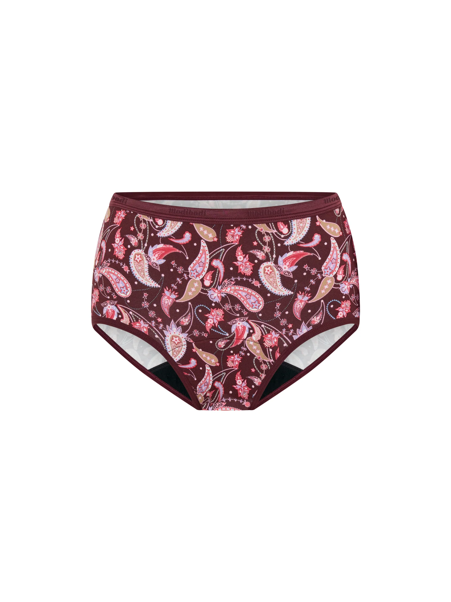 Classic Full Brief Moderate Opulent Paisley Red - Image 7