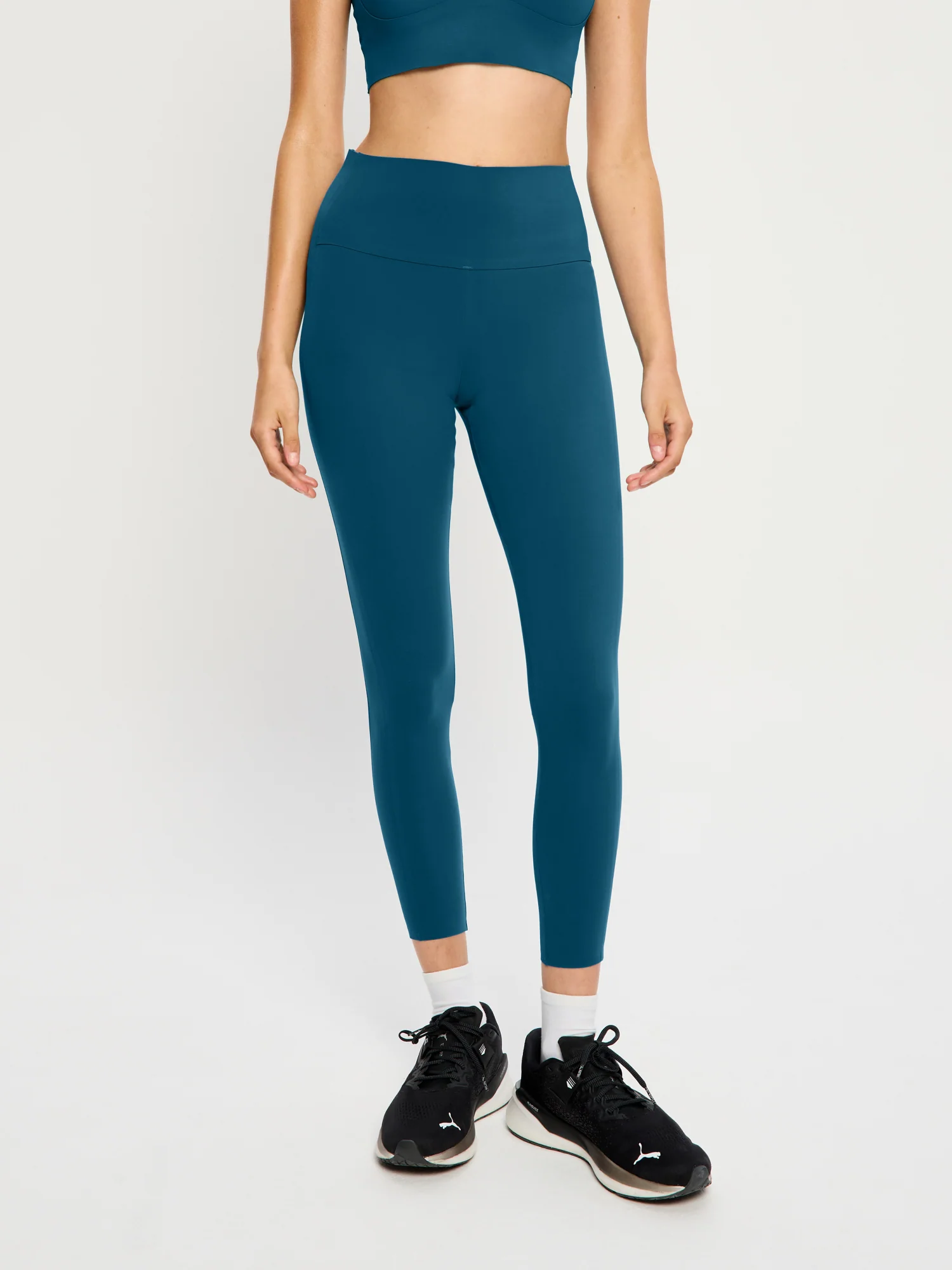 Full Length Bonded Panel Leggings Teale Blue - Image 7