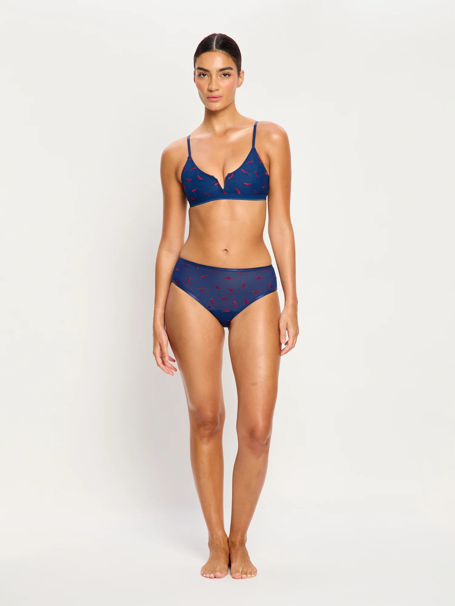 Intimates Spicy Day Hi Waist Brief Moderate Navy Chilli - Image 3