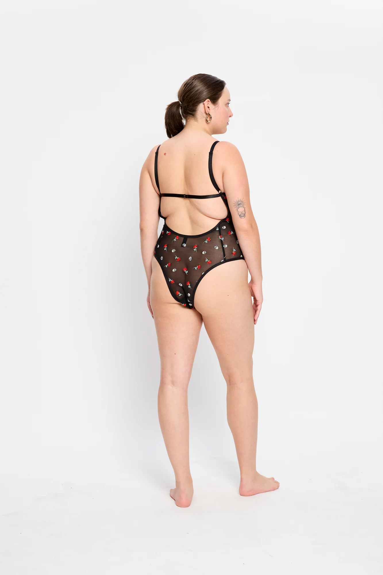 Intimates V Day Bodysuit Light Black Rose - Image 4