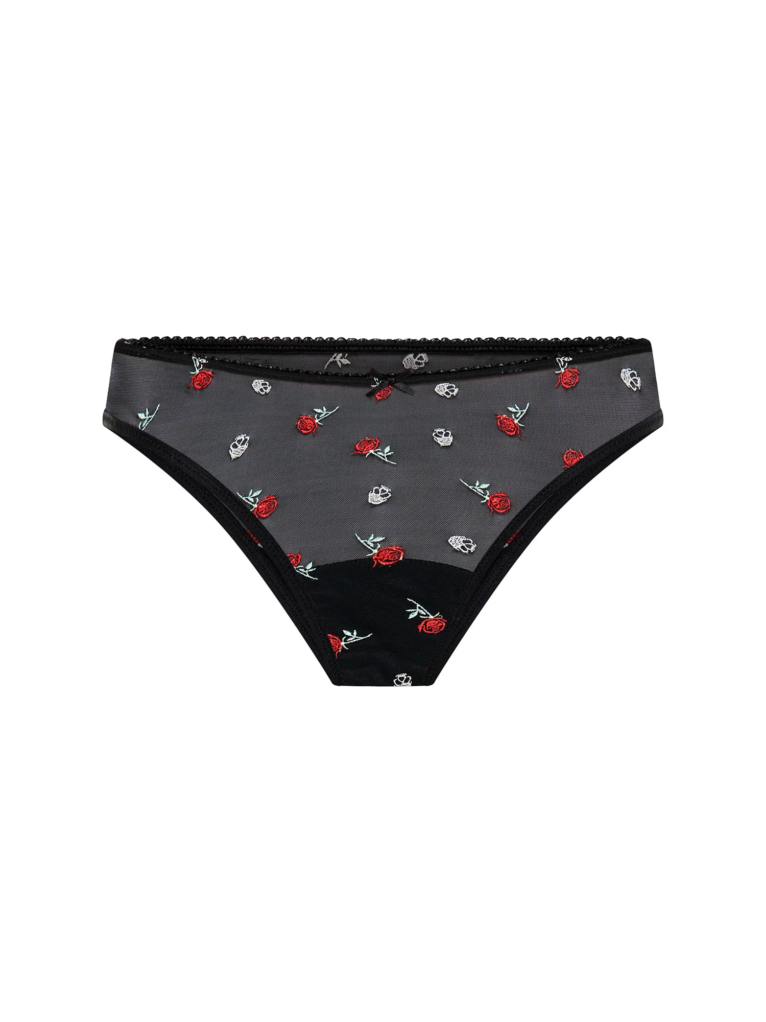 Intimates V Day Cheeky Brief Moisture Wicking Black Rose - Image 7
