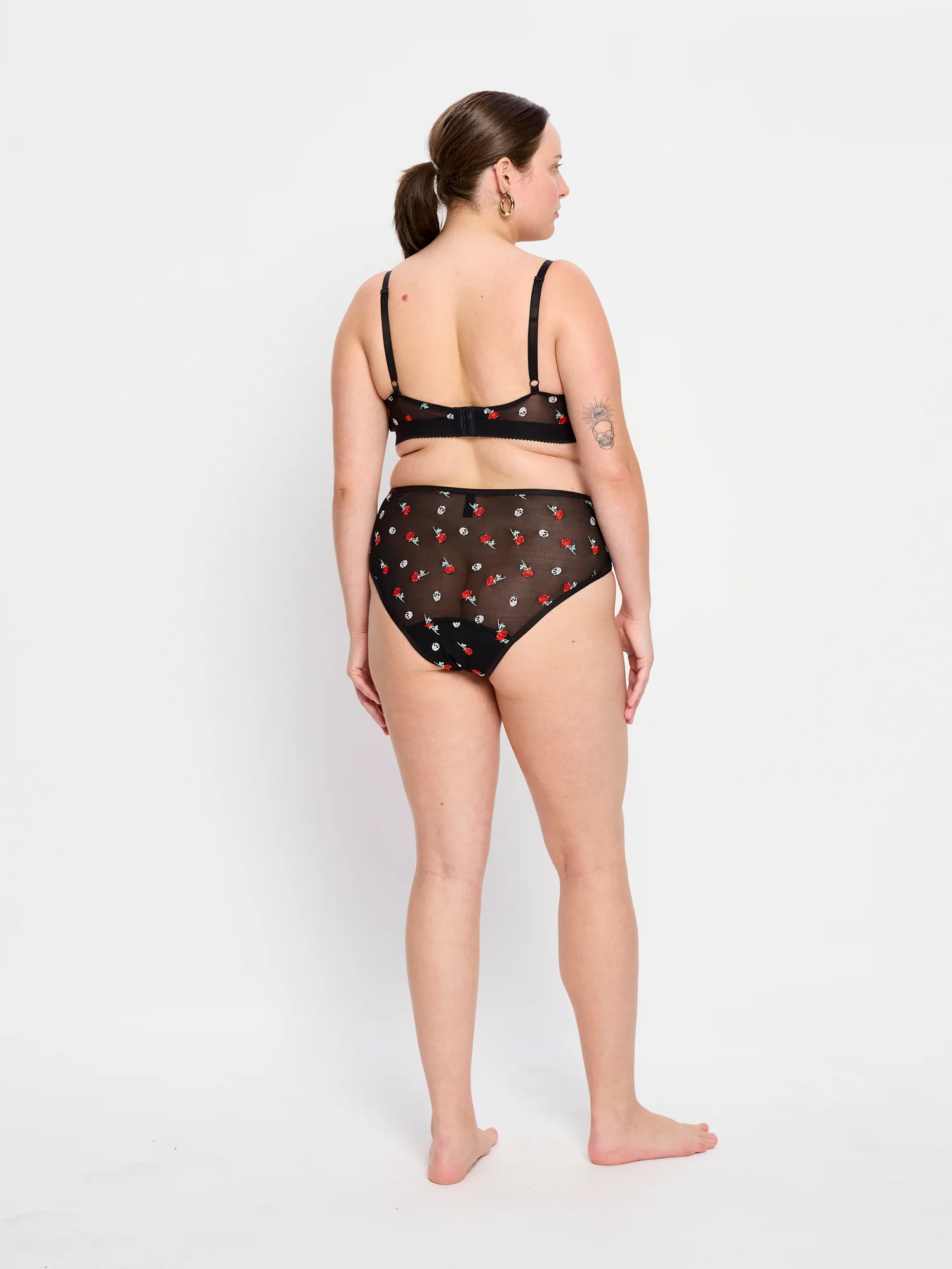 Intimates V Day Hi Waist Brief Moderate Black Rose - Image 4