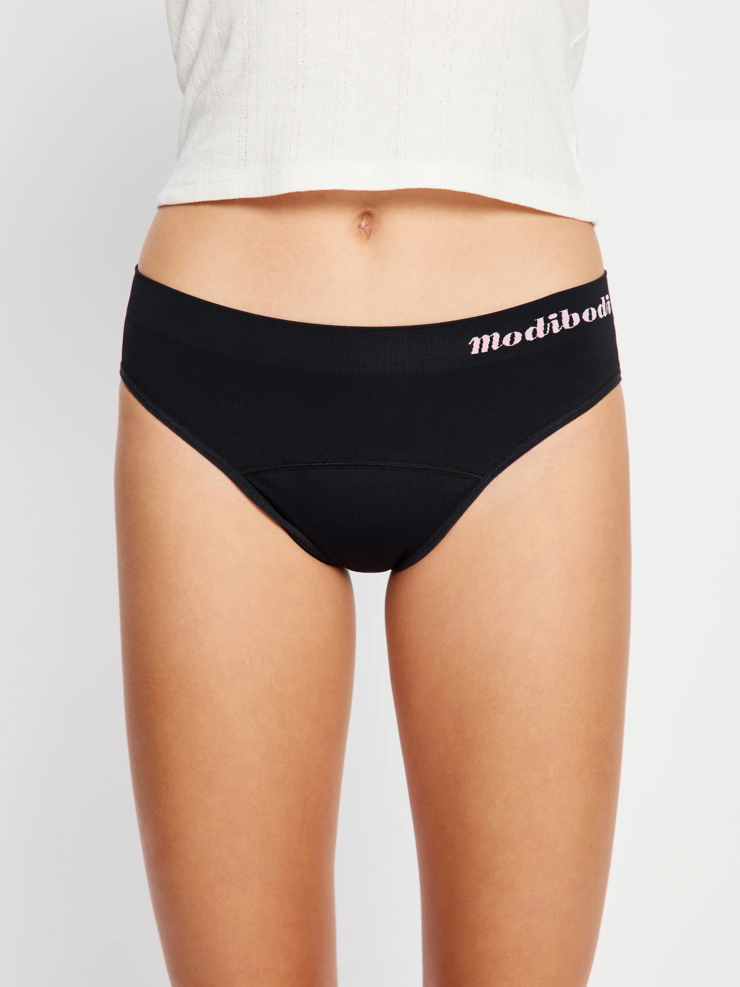 ModiComfort Seamless Teen Hipster Bikini Moderate Black - Image 4