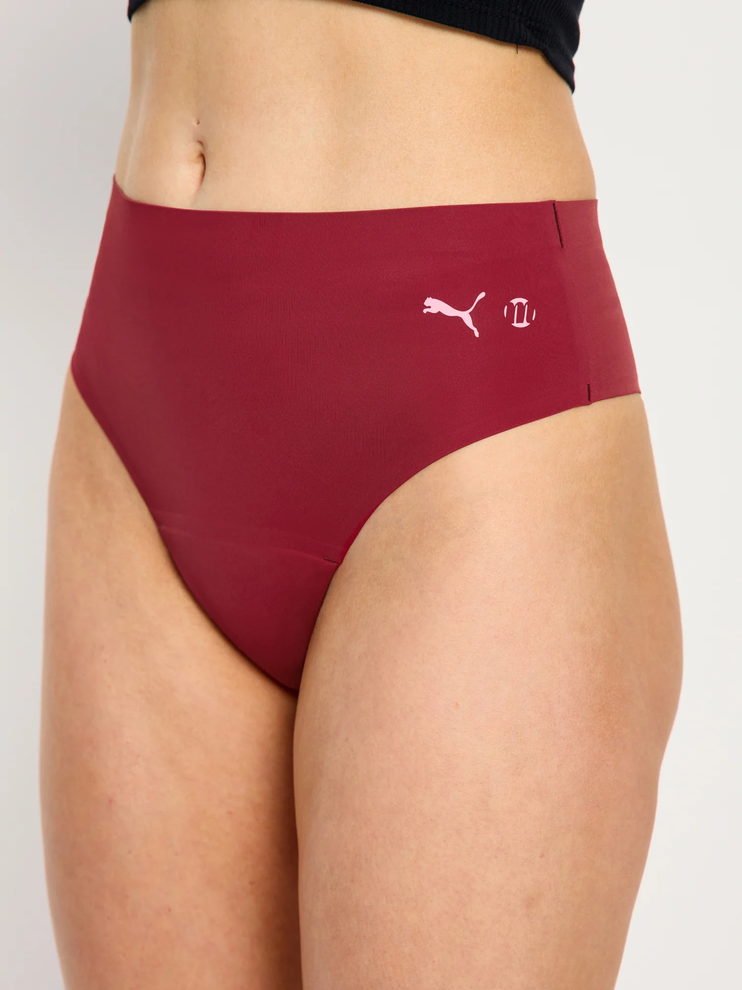 Puma X Modibodi Seamfree Active Hi Waist Cheeky Moderate Caramelised Red - Image 5