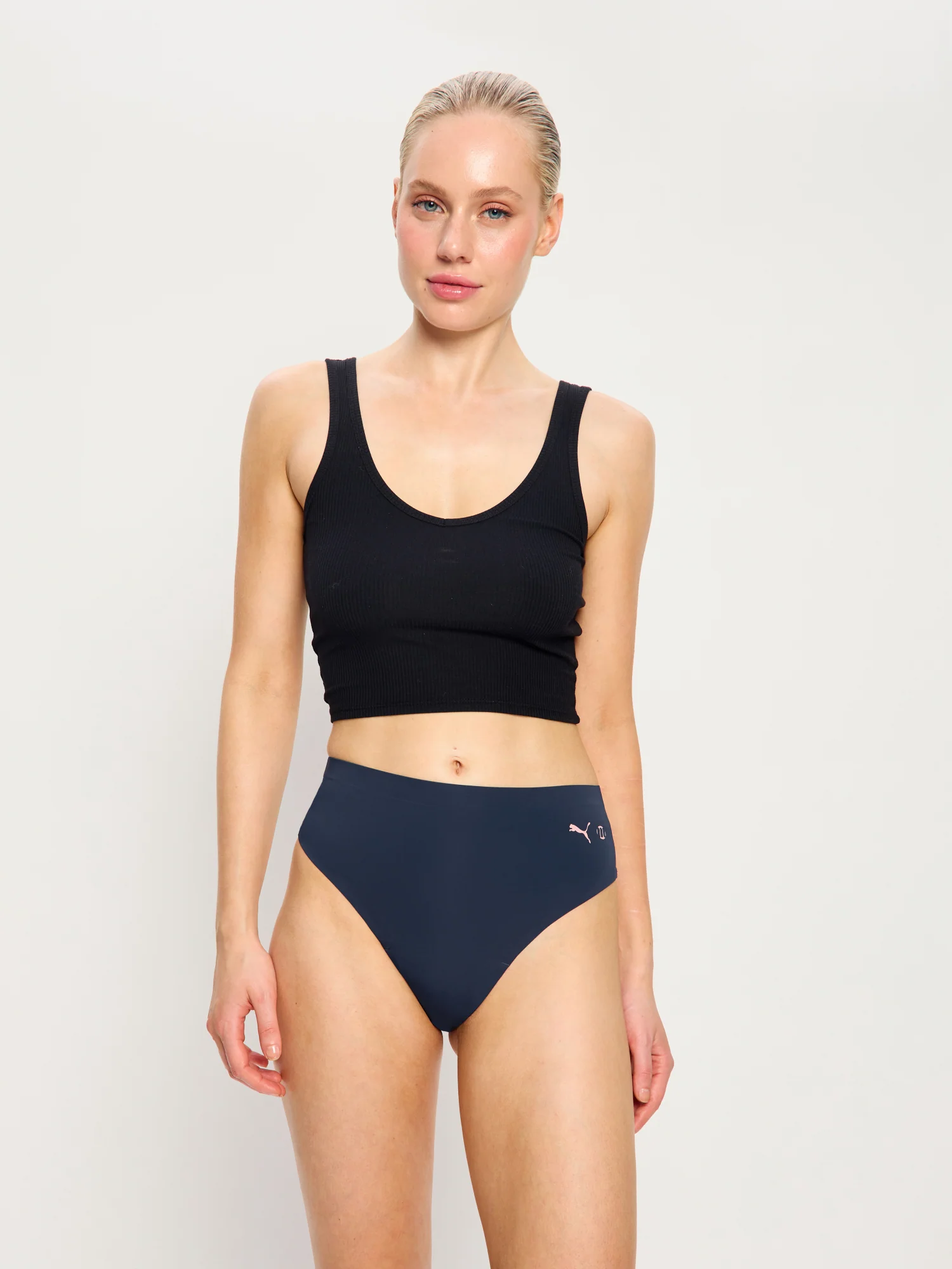 Puma X Modibodi Seamfree Active Hi Waist Cheeky Moderate Midnight 3 Pack - Image 3