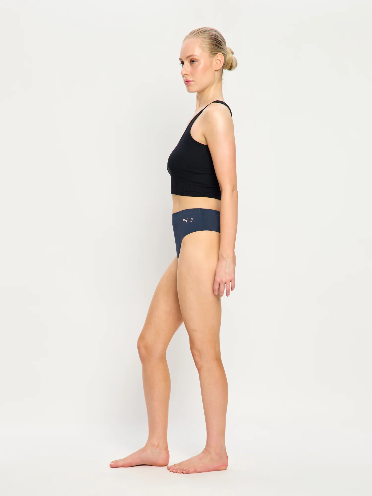 Puma X Modibodi Seamfree Active Hi Waist Cheeky Moderate Midnight 3 Pack - Image 8