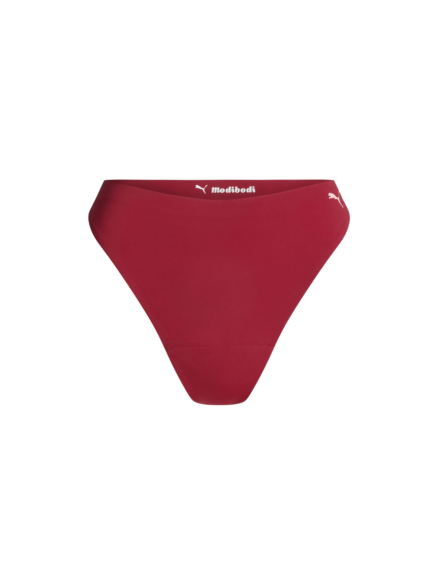 Puma X Modibodi Seamfree Active Hi Waist Thong Light Caramelised Red 3 Pack - Image 9