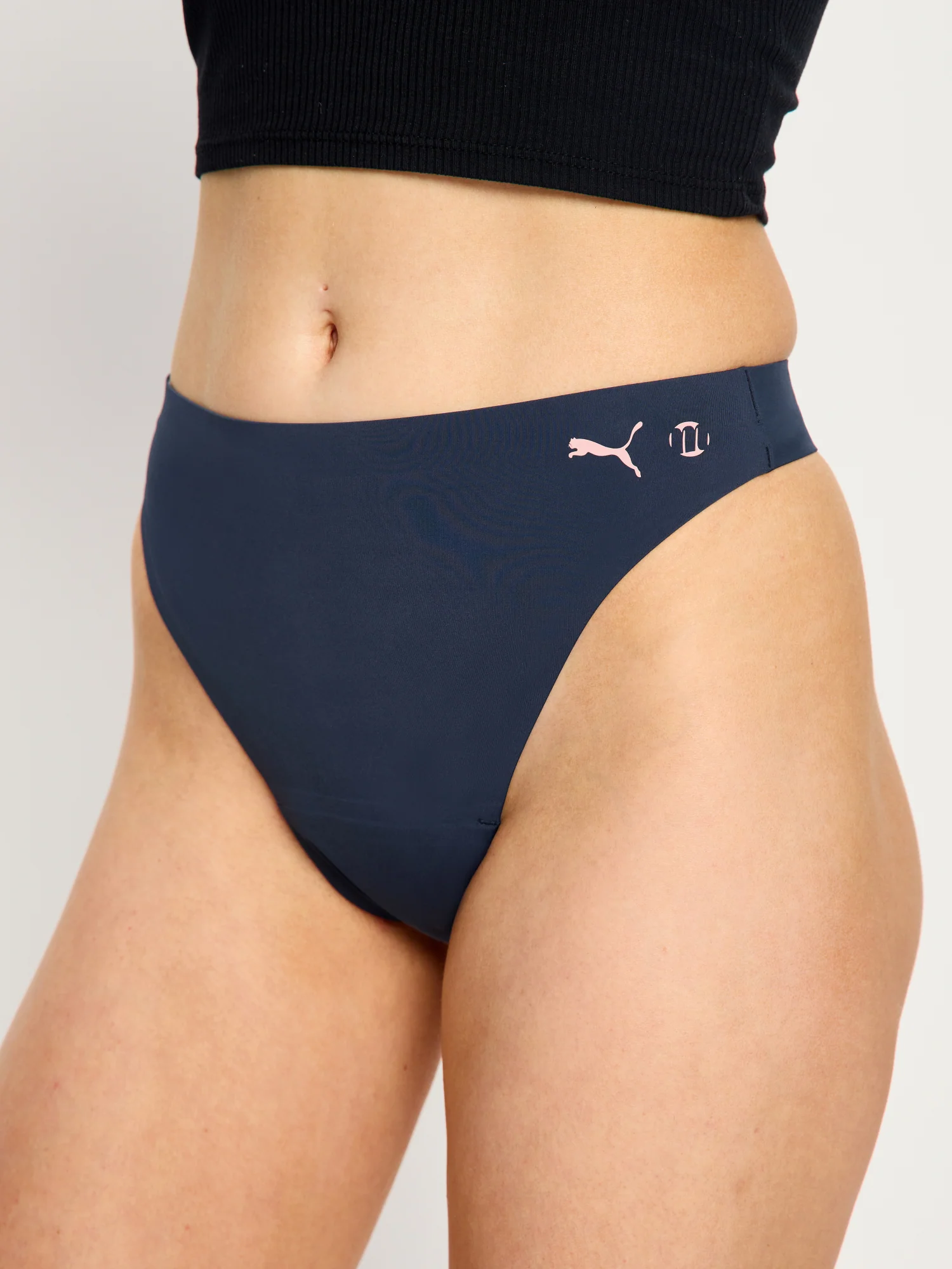 Puma X Modibodi Seamfree Active Hi Waist Thong Light Midnight - Image 4