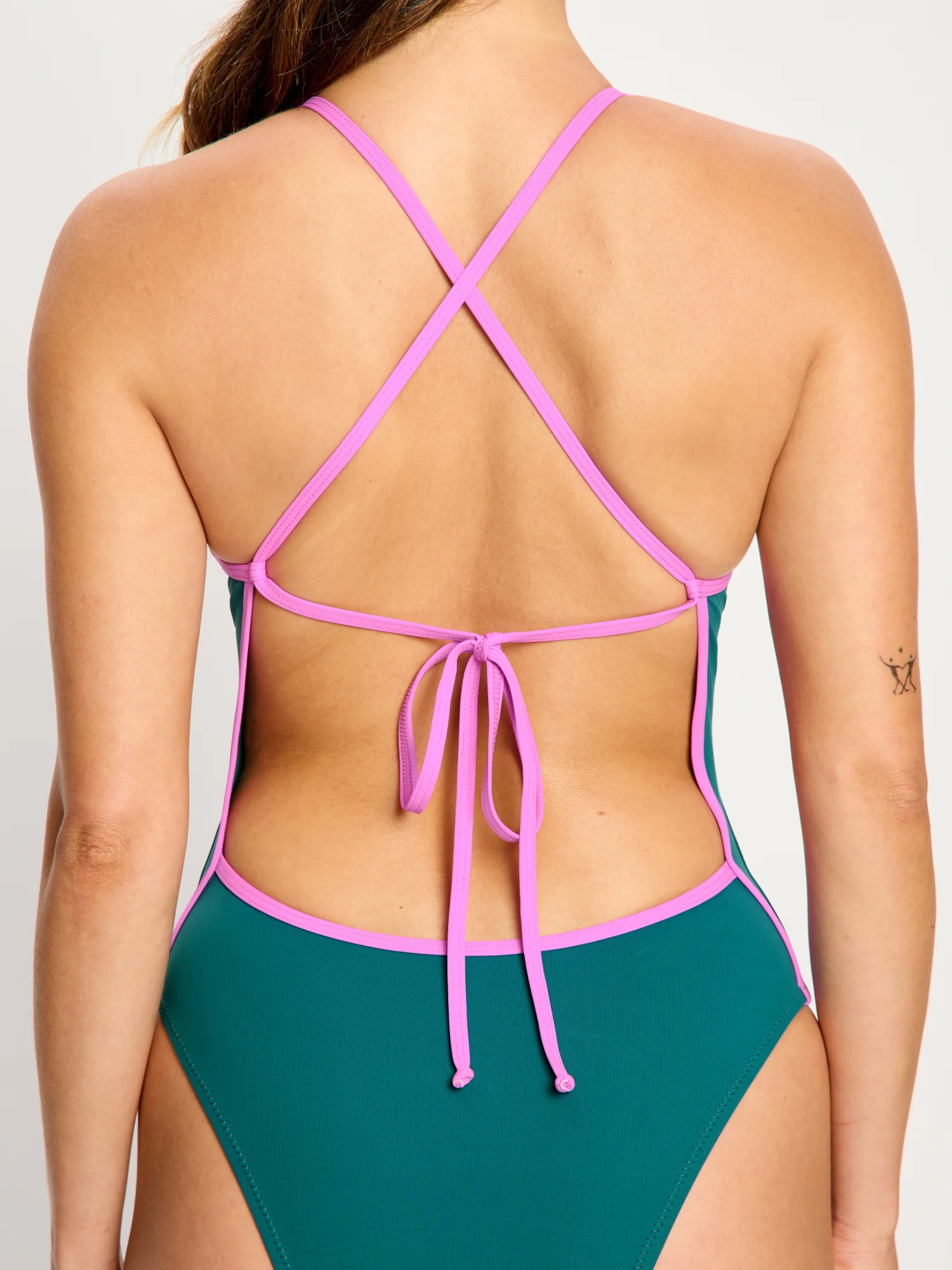 Puma X Modibodi Swimwear Deep Plunge One Piece Super Emerald Ice - Image 4