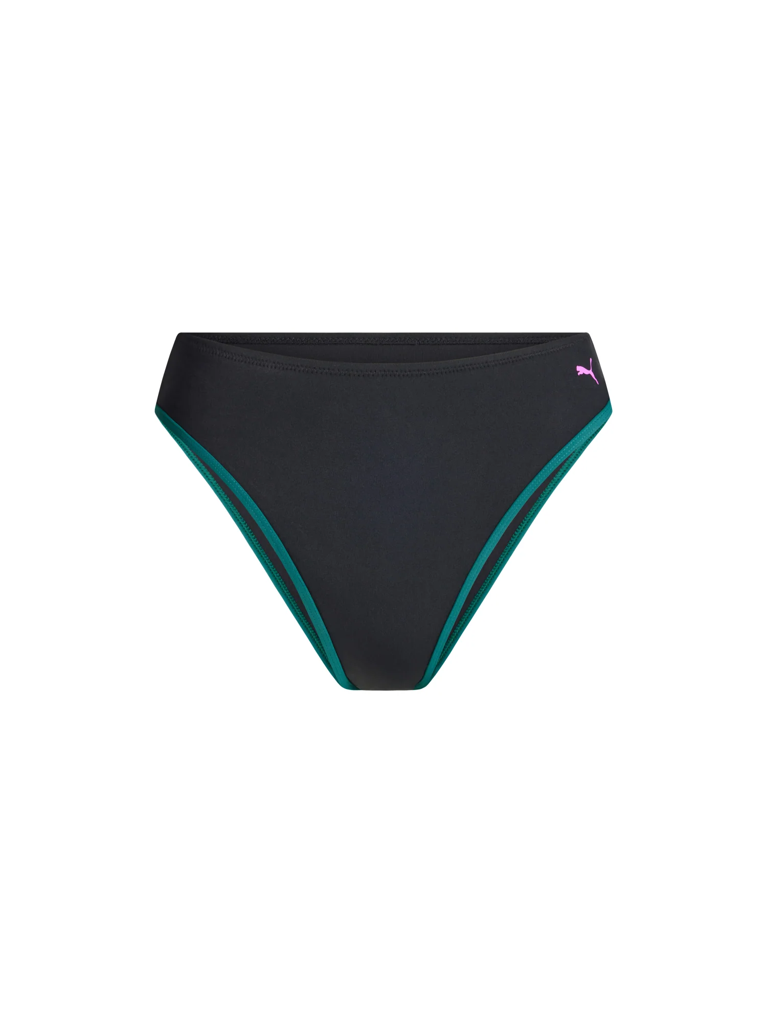Puma X Modibodi Swimwear Scoop Bikini Top & Hi-Leg Cheeky Bottom Black Orchid - Image 10