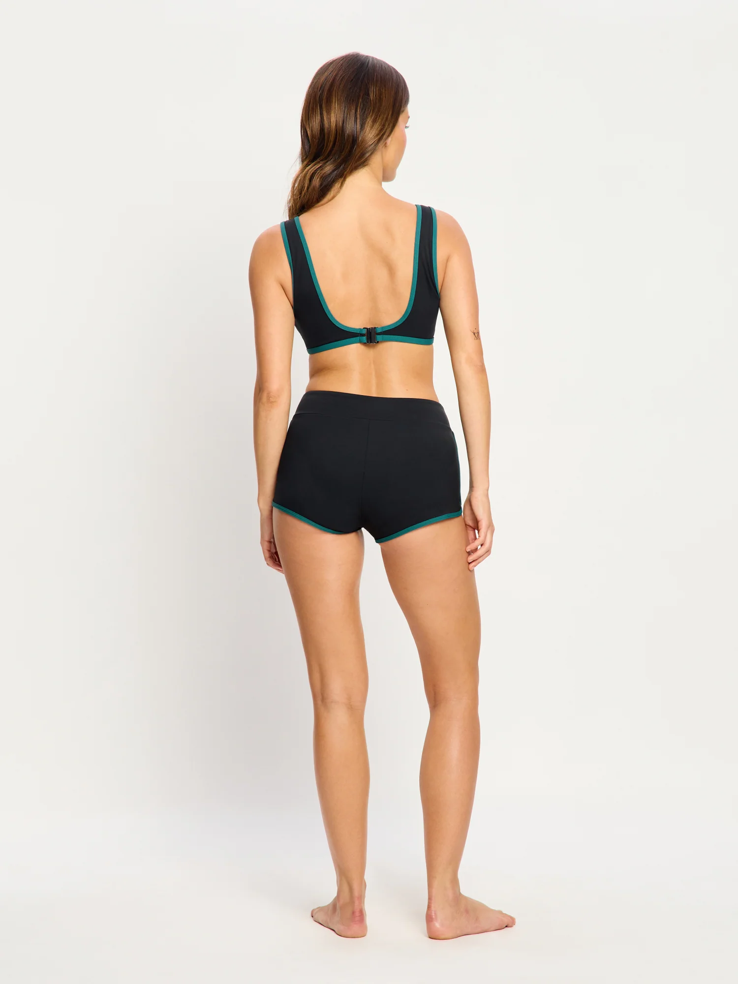 Puma X Modibodi Swimwear Scoop Bikini Top & Short Black Orchid - Image 5