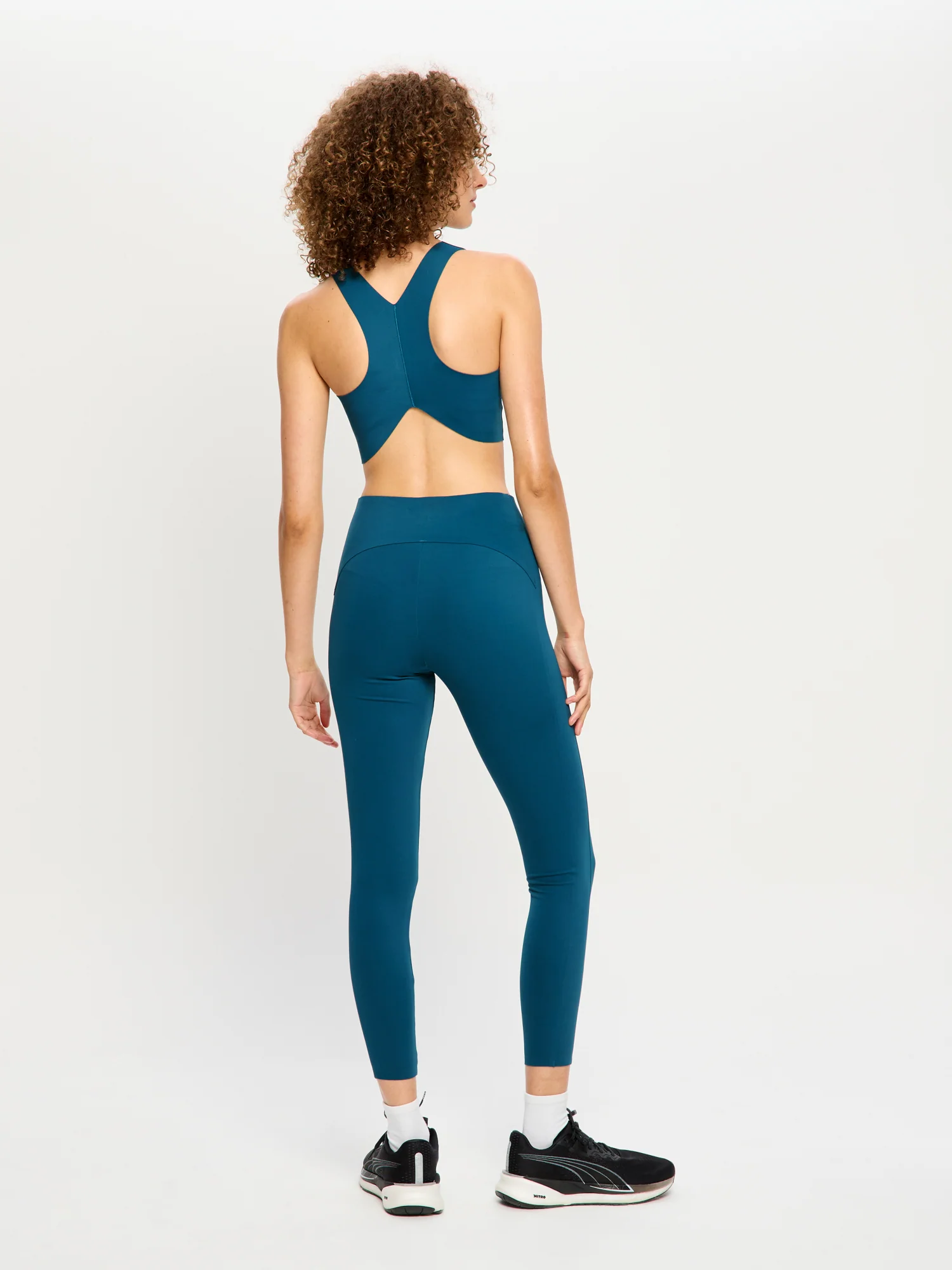Sculpted Y Back Crop Teale Blue - Image 8