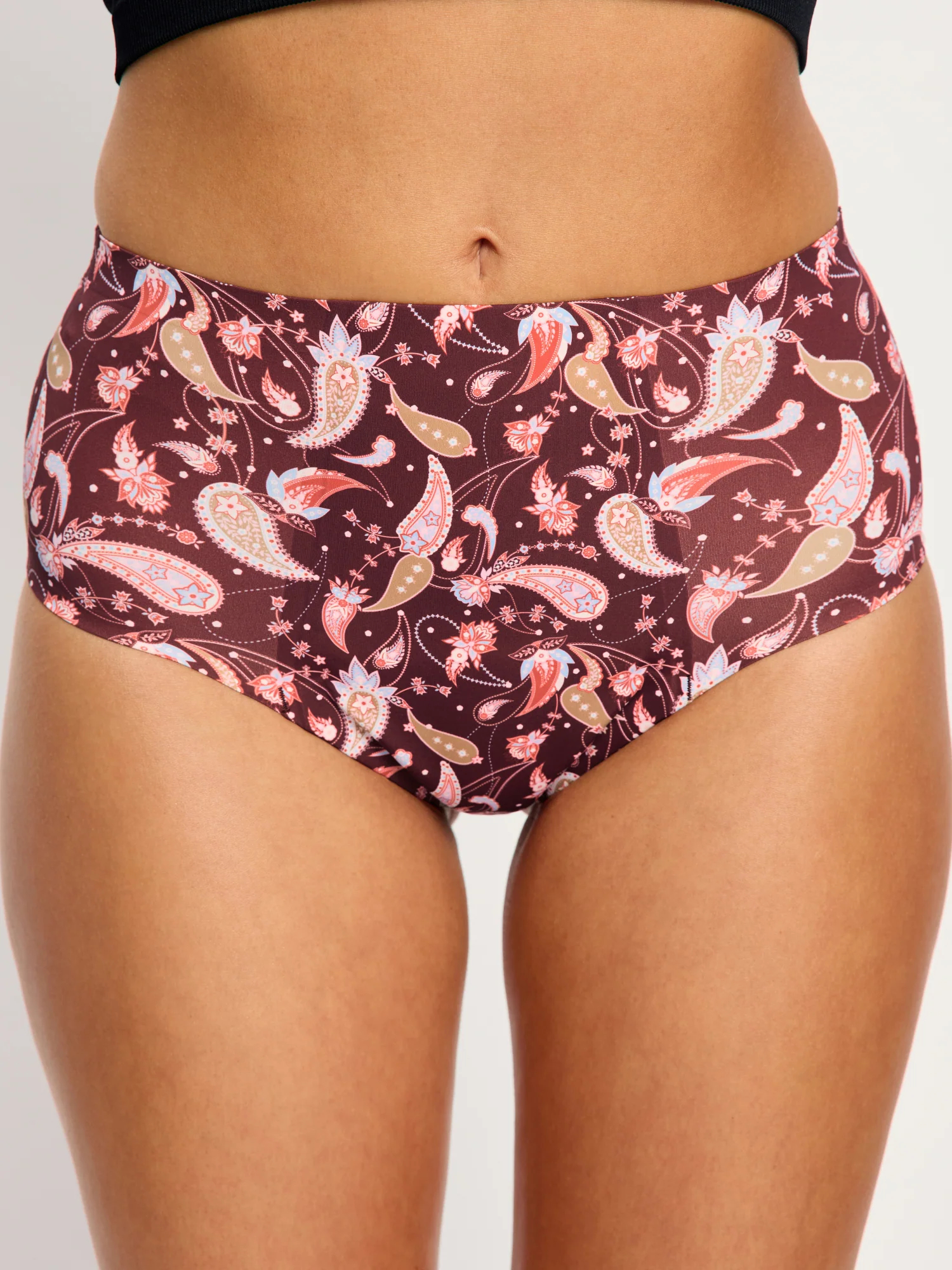 Seamfree Full Brief Super Opulent Paisley Red - Image 3
