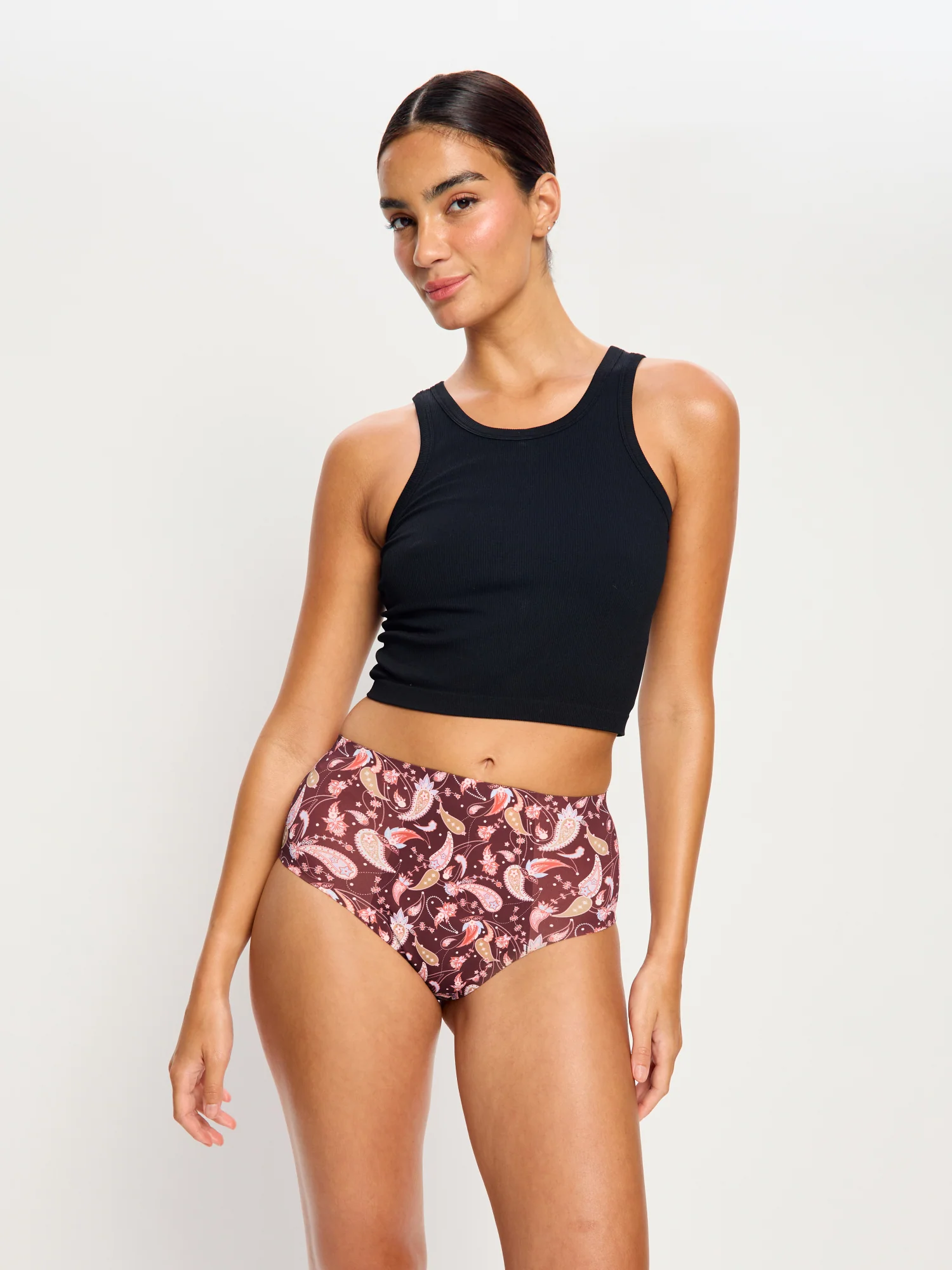 Seamfree Full Brief Super Opulent Paisley Red - Image 4