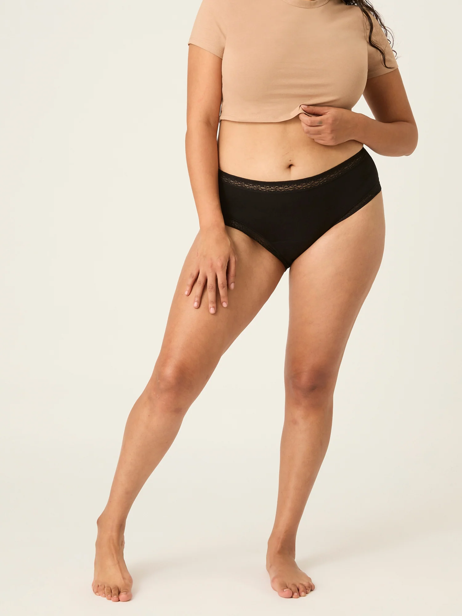 Sensual Boyleg Light Black Lace - Image 4