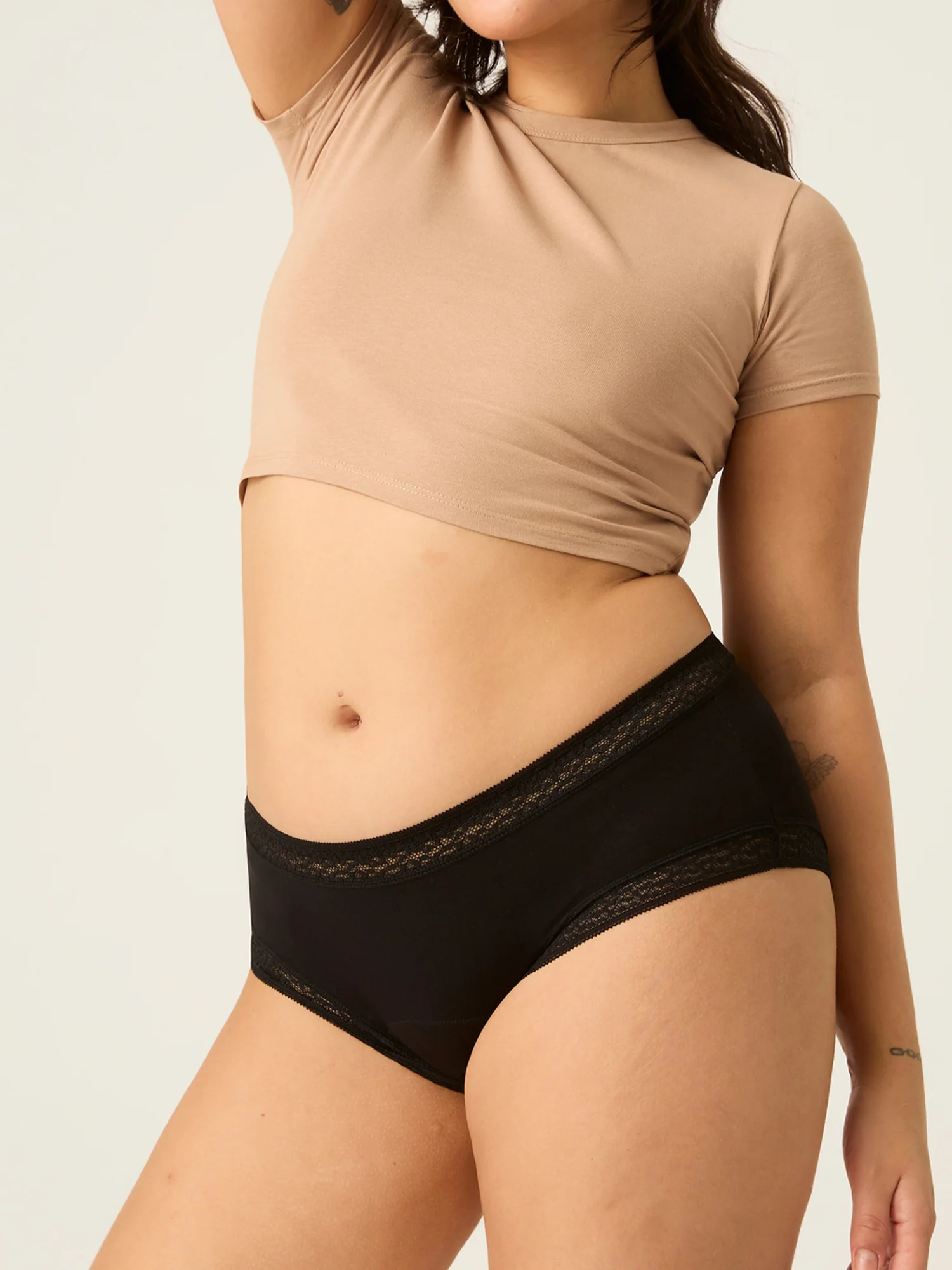 Sensual Boyleg Light Black Lace - Image 6