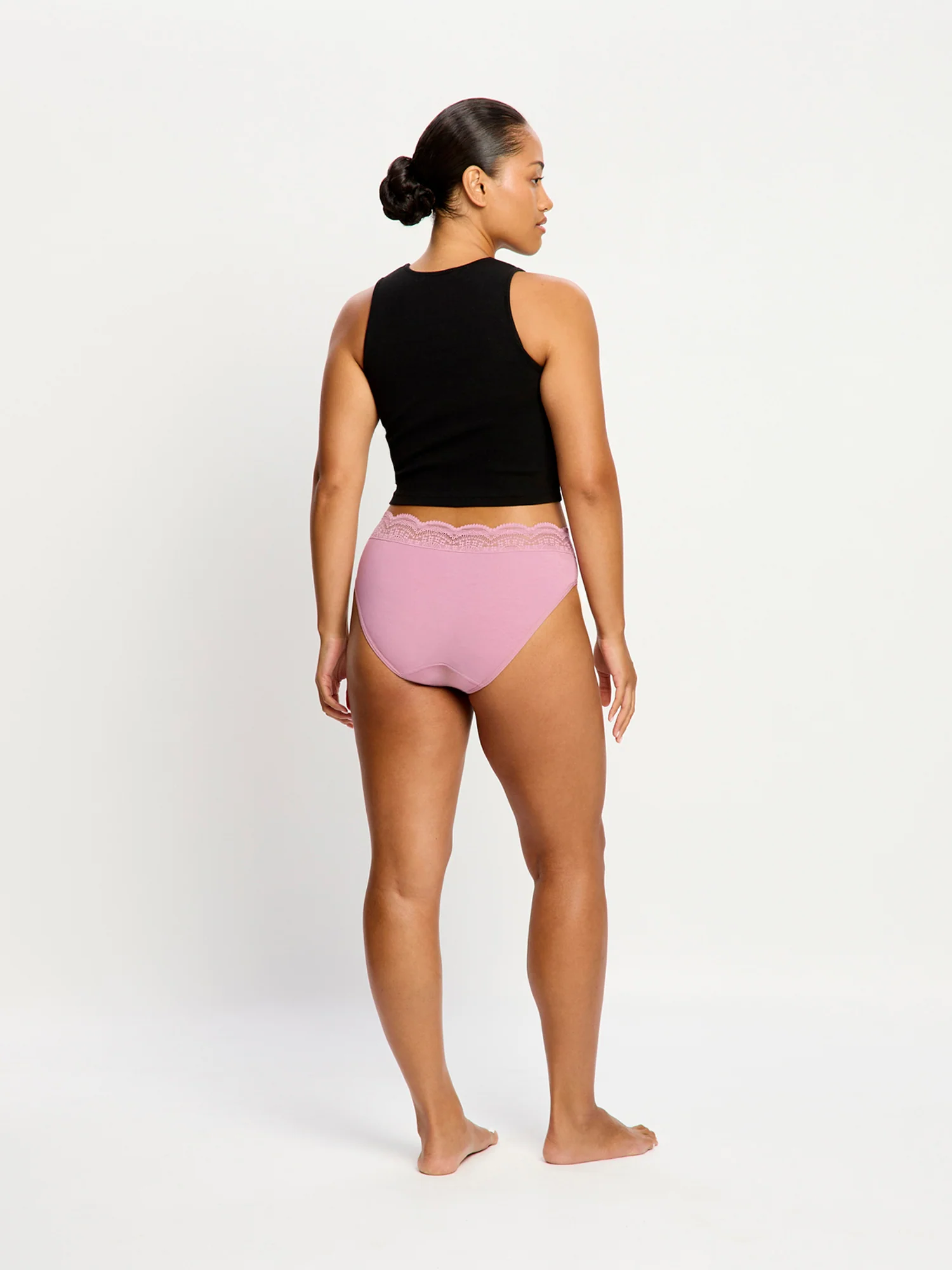 Sensual Hi Waist Bikini Light Dusky Orchid - Image 3