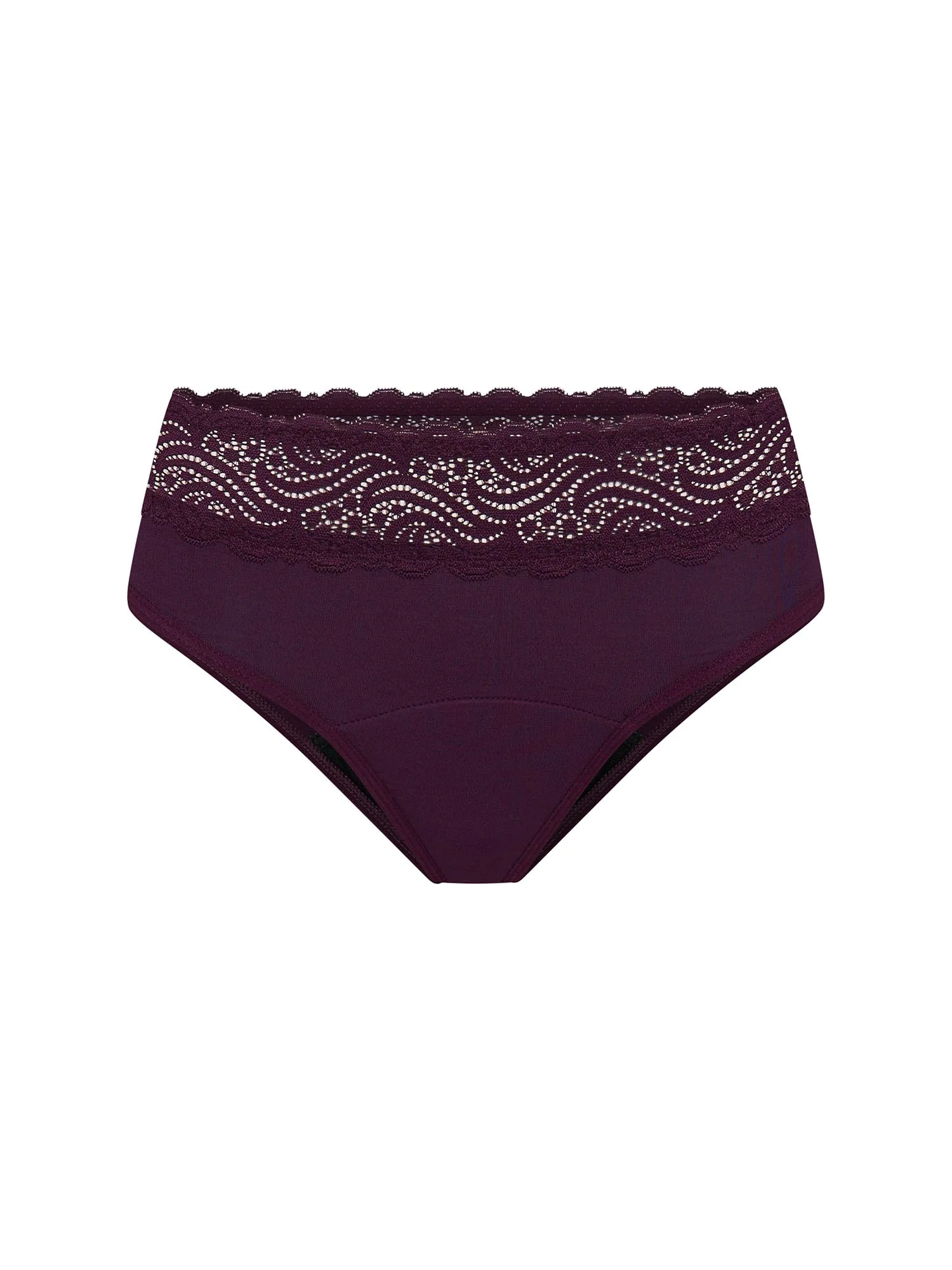 Sensual Hi Waist Bikini Moderate Raisin Purple - Image 5