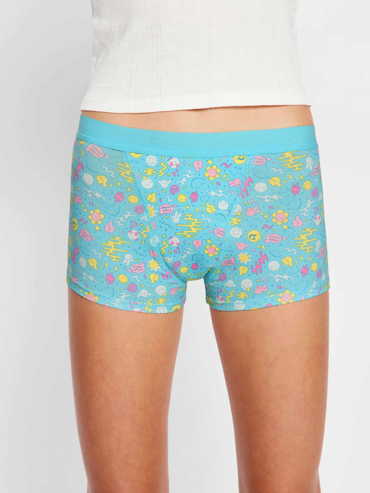 SmileyWorld® | Modibodi Teen Hipster Bikini and Hipster Boyshort 2 Pack Wonderlust Blue - Image 13