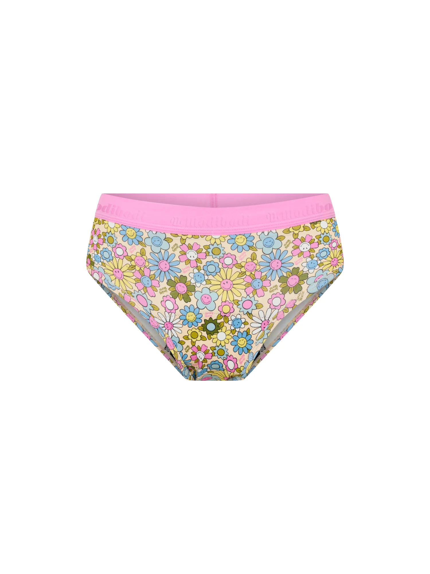 SmileyWorld® | Modibodi Teen Hipster Boyleg and Hipster Boyshort 2 Pack Bubbly Blossom Pink - Image 15