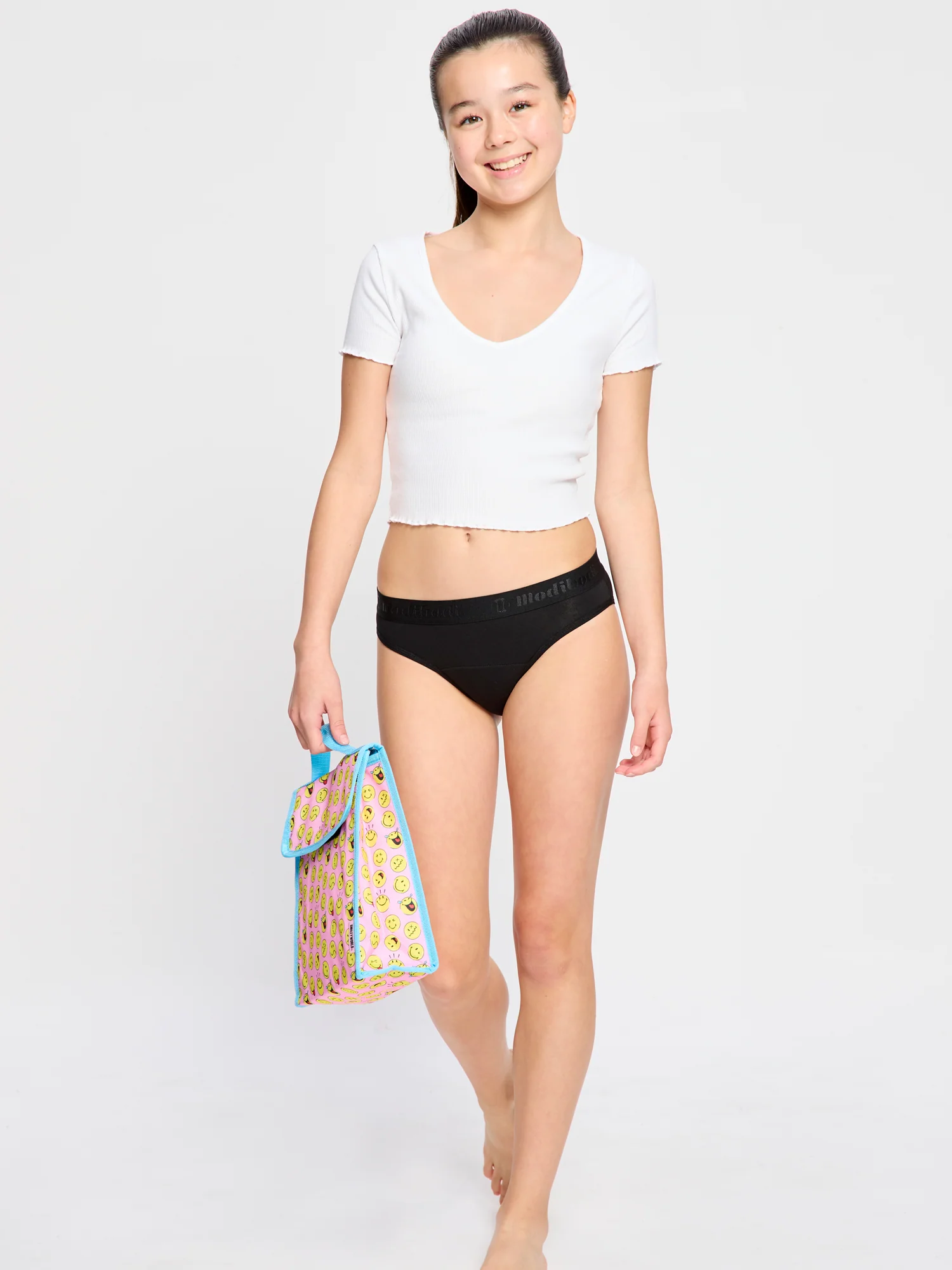SmileyWorld® | Modibodi Teen Back To School Period Kit with Hipster Bikini Moderate Black - Image 12