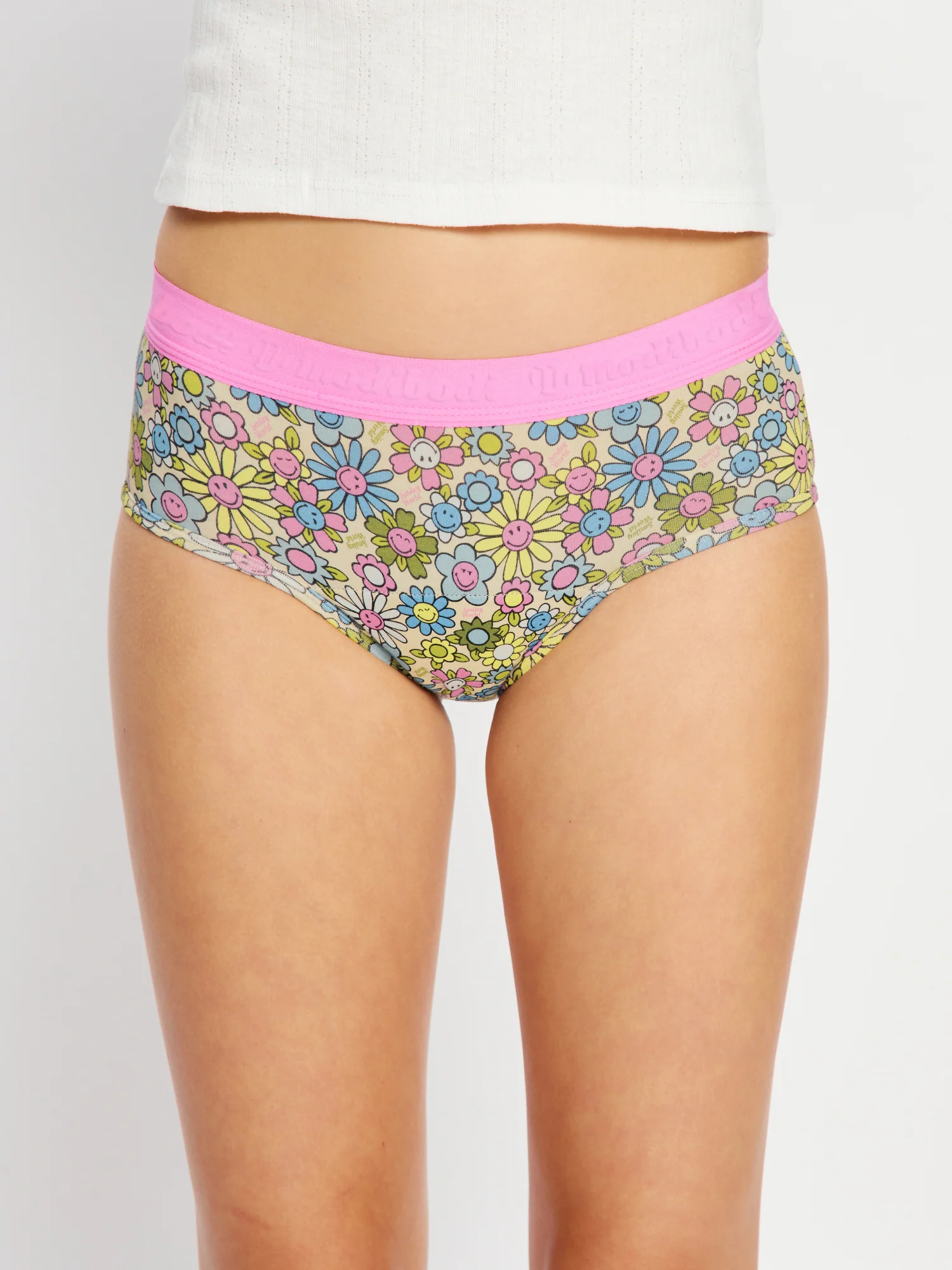 SmileyWorld® | Modibodi Teen Hipster Boyleg Moderate Bubbly Blossom Pink - Image 2