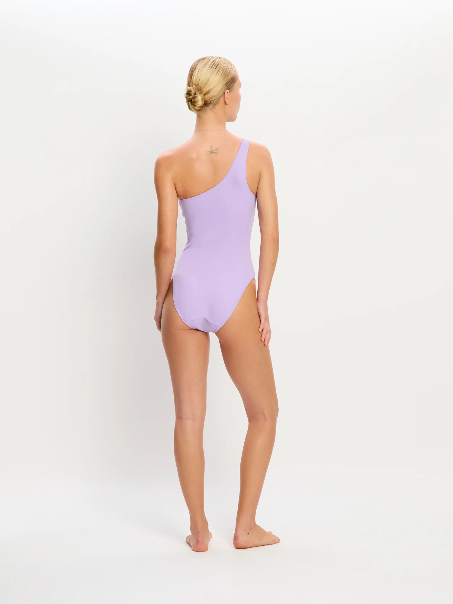 Swimwear One-Shoulder One-Piece Light Lavender - Image 5
