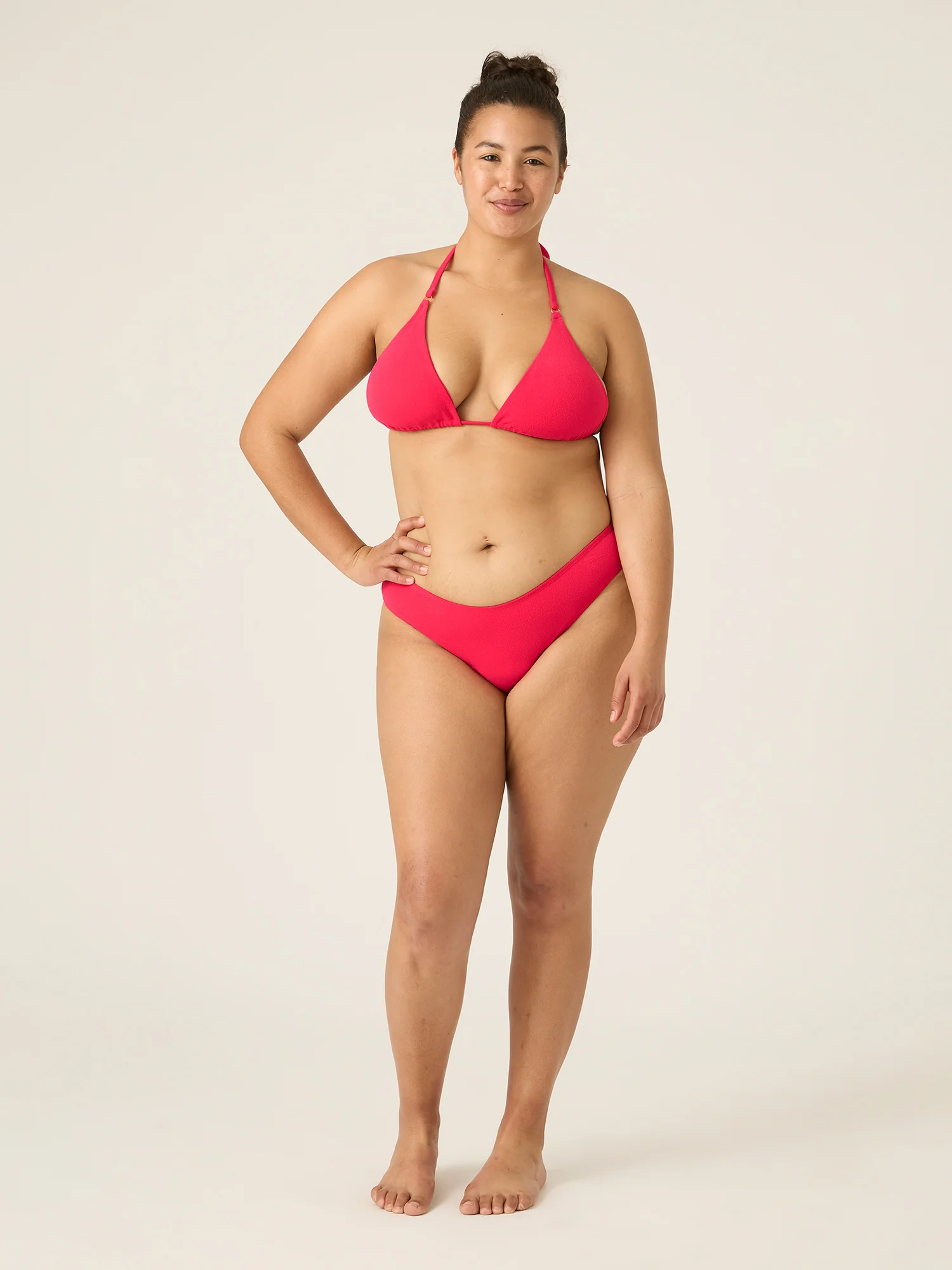 Swimwear Soft Stretch Triangle Top Glow Pink - Image 4