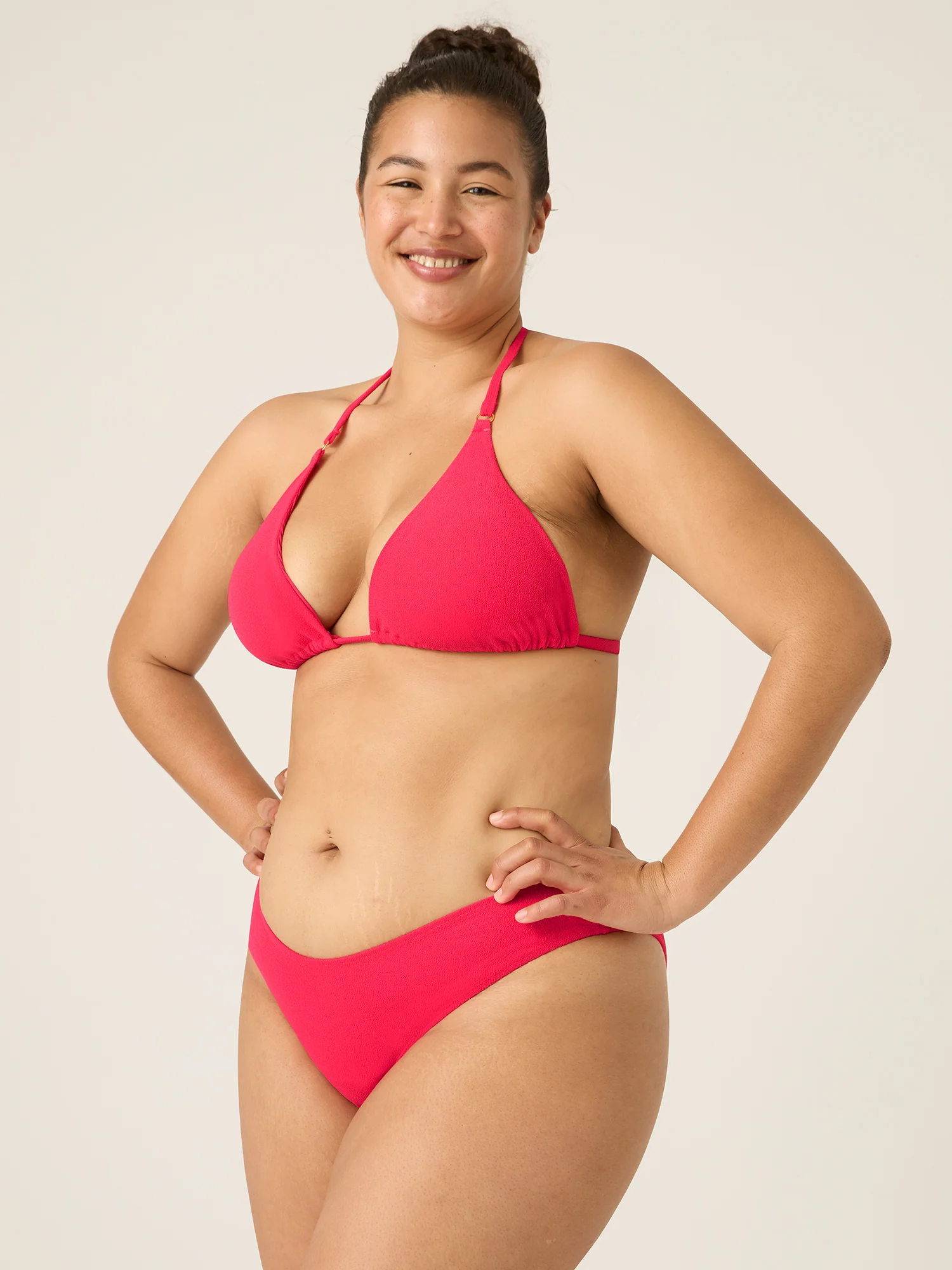 Swimwear Soft Stretch Triangle Top Glow Pink - Image 5