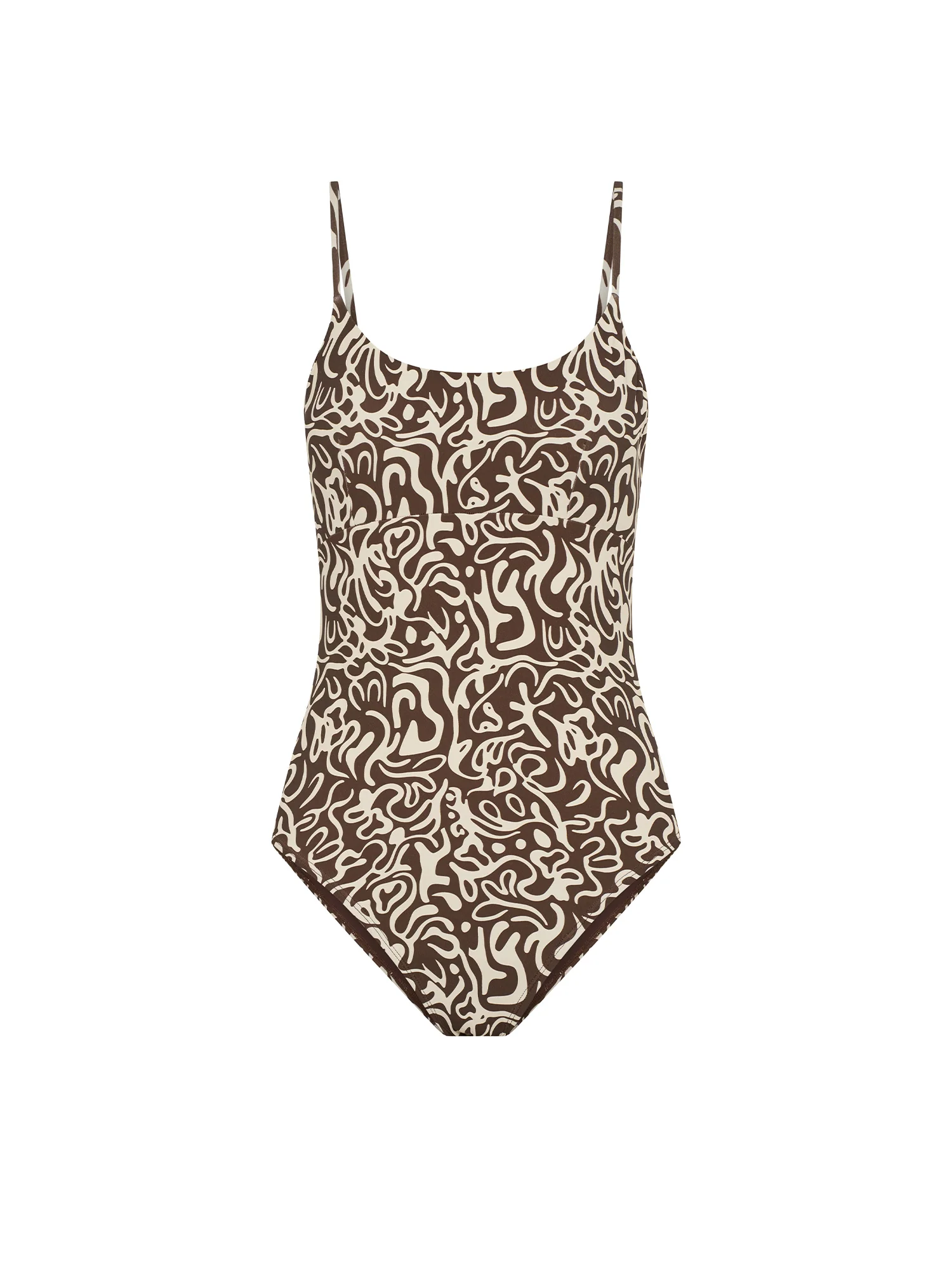 Swimwear String Back One Piece Light Sea Swirl - Image 6