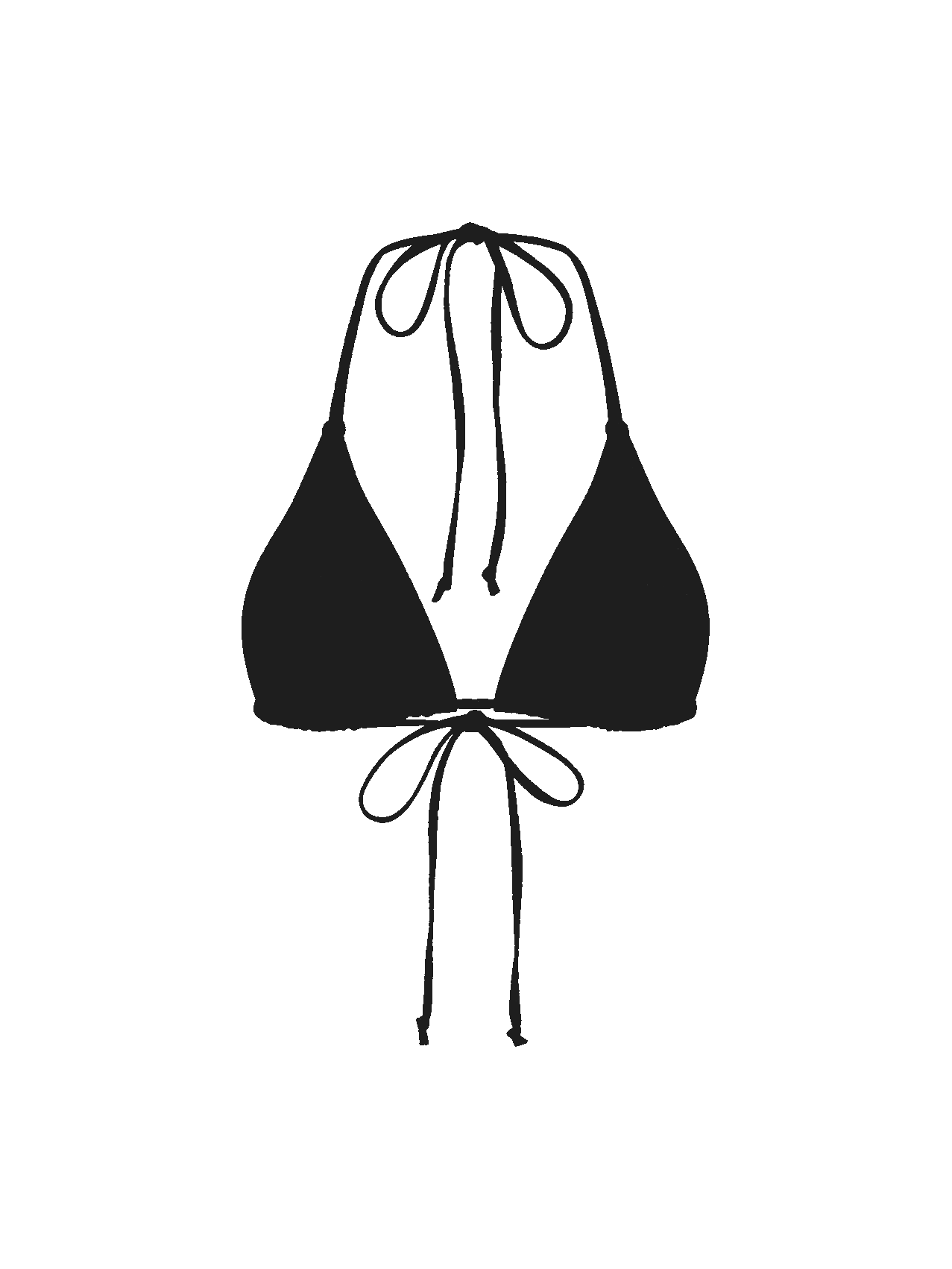 Swimwear Triangle Bikini Top Black - Image 4
