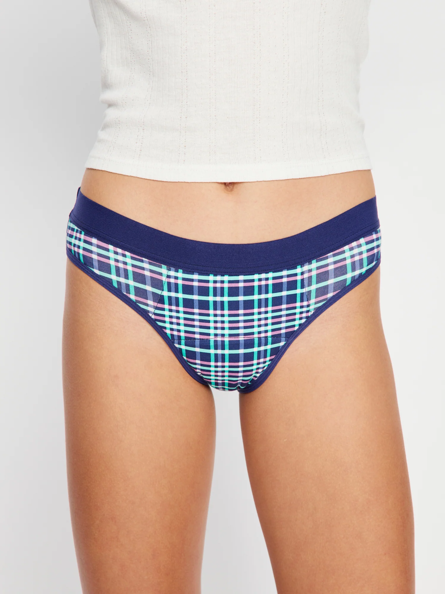 Teen Hipster Bikini Super Midnight Purple Check - Image 2