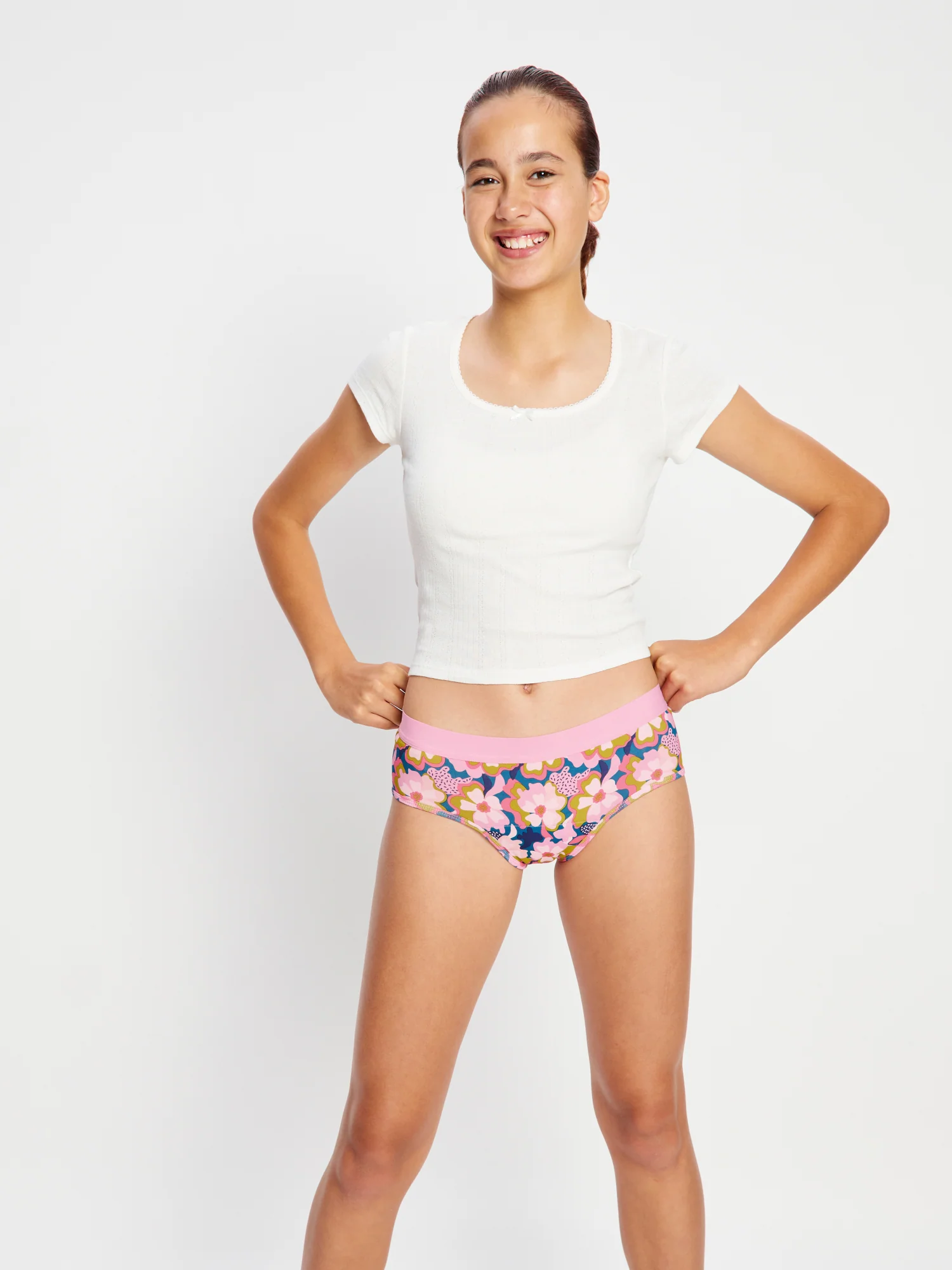 Teen Hipster Boyleg & Boyshort Twilight Jungle Pink 2 Pack - Image 3