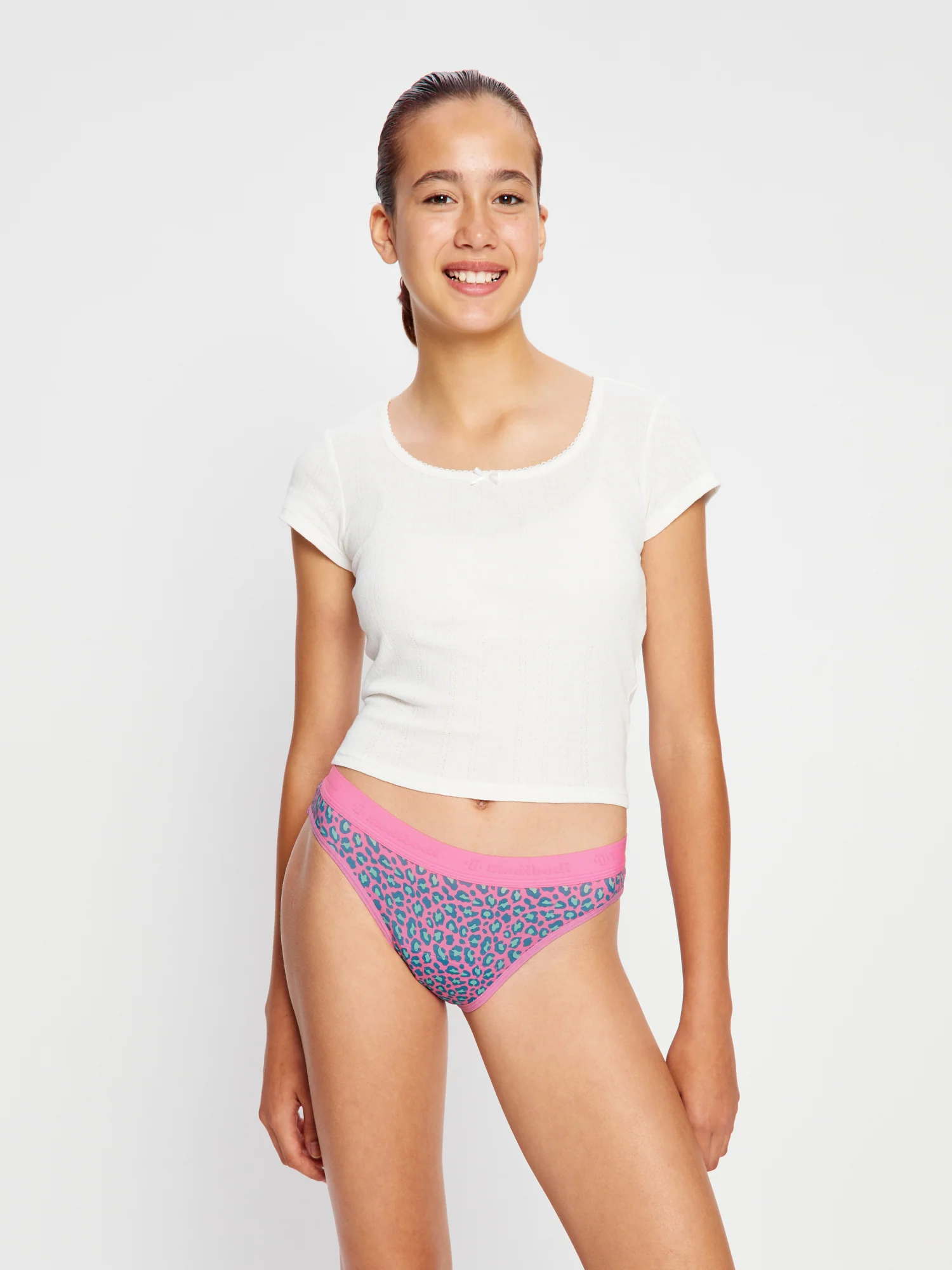 Teen Hipster Boyshort & Bikini Mystic Leopard Pink 2 Pack - Image 11