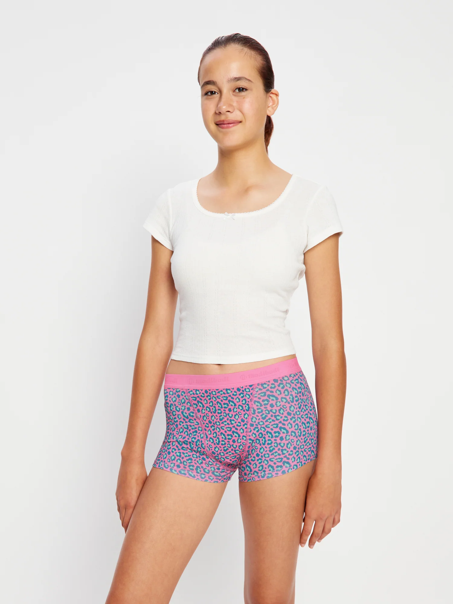 Teen Hipster Boyshort & Bikini Mystic Leopard Pink 2 Pack - Image 6