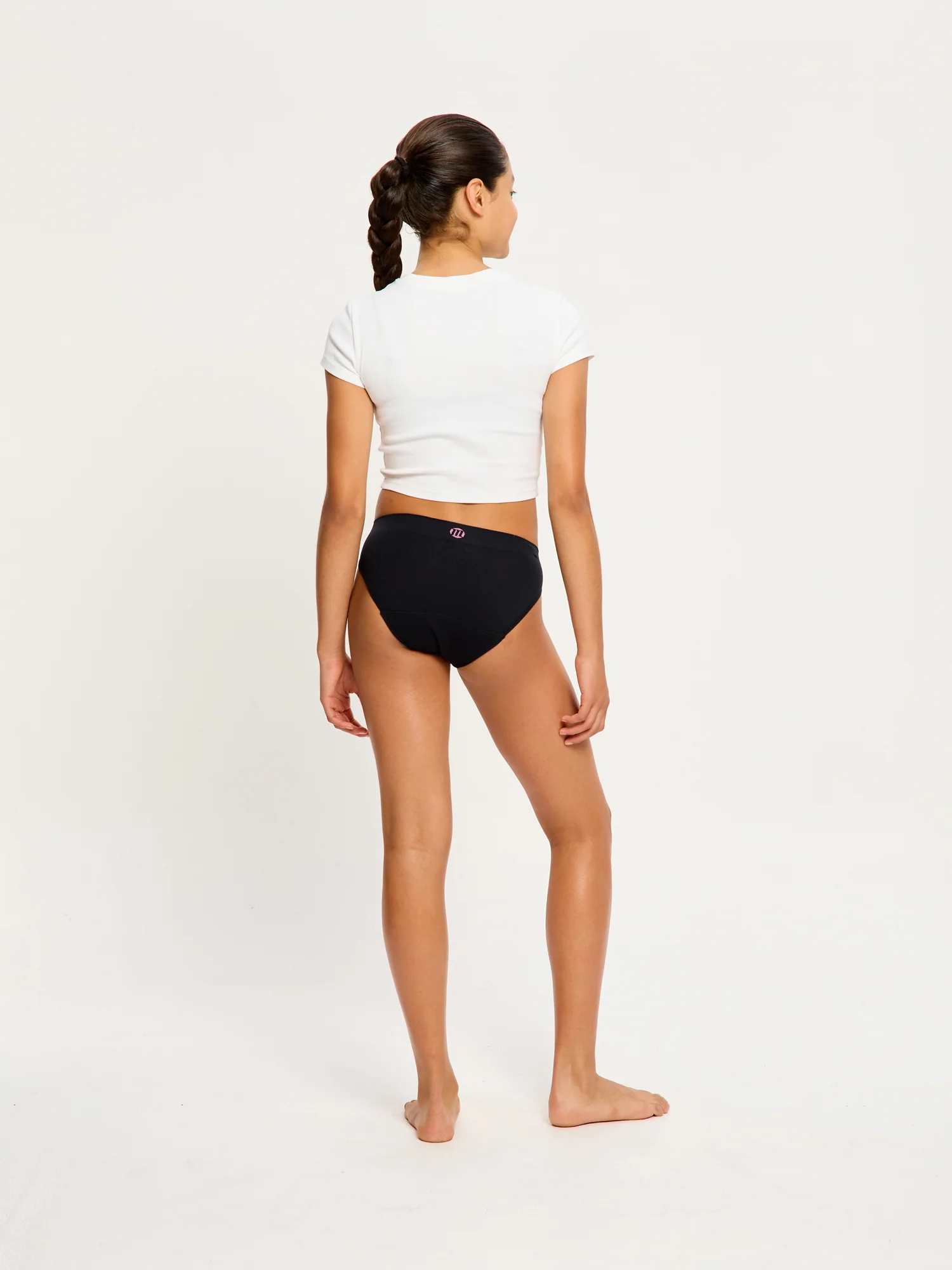 Teen Soft Stretch Seamless Hipster Bikini 3 Pack Moderate Black - Image 3