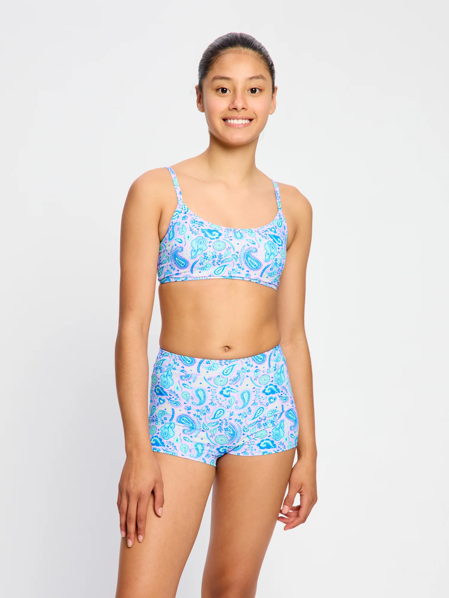 Teen Swimwear Adjustable Crop Top & Hi Waist Short - Image 2
