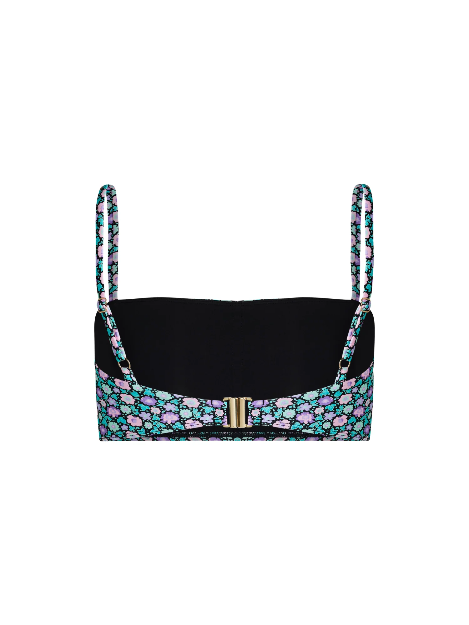 Teen Swimwear Bandeau Strap Crop Top Luna Blossom Black - Image 7