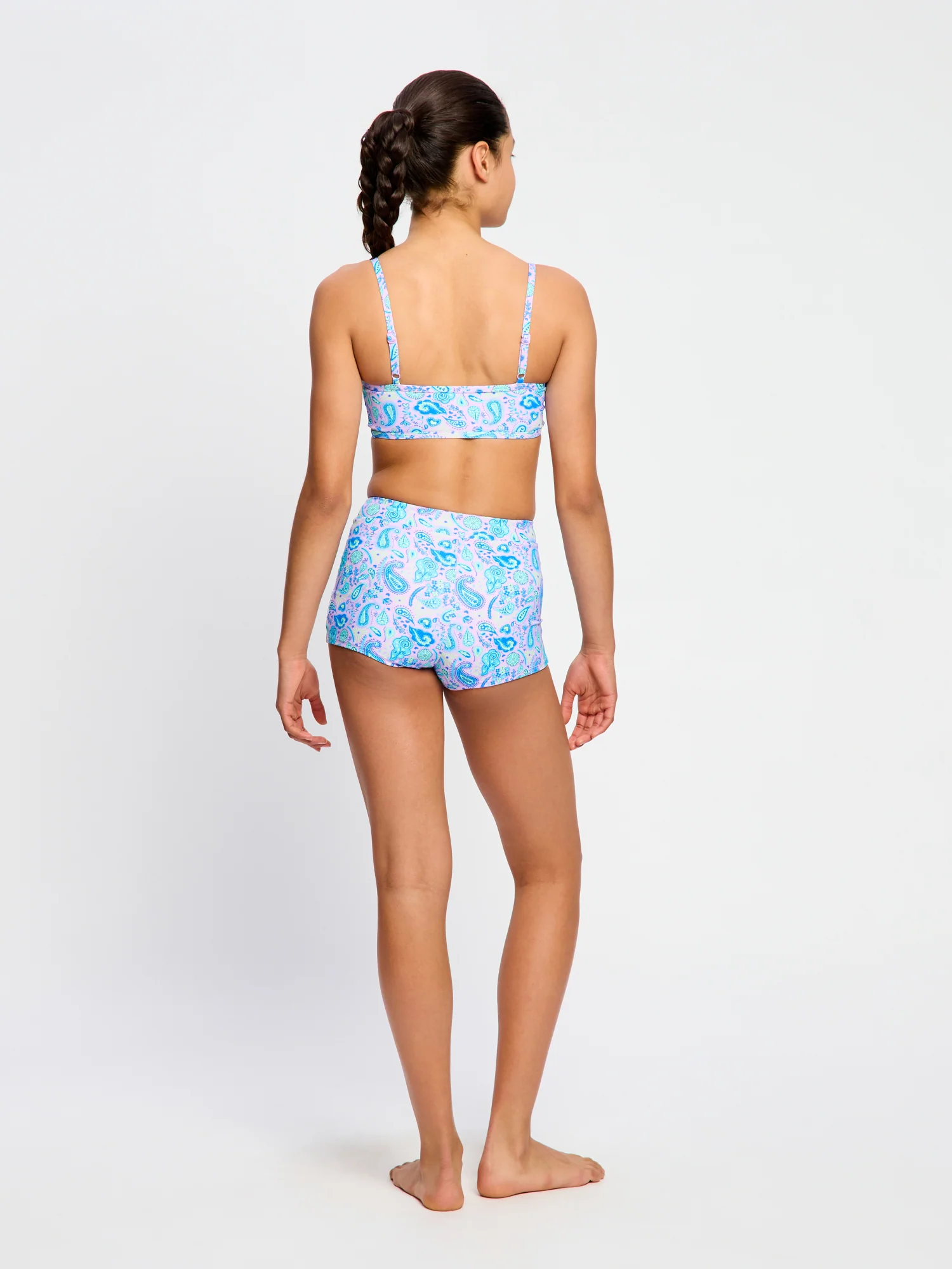 Teen Swimwear Hi Waist Short Super Paisley Pink - Image 3