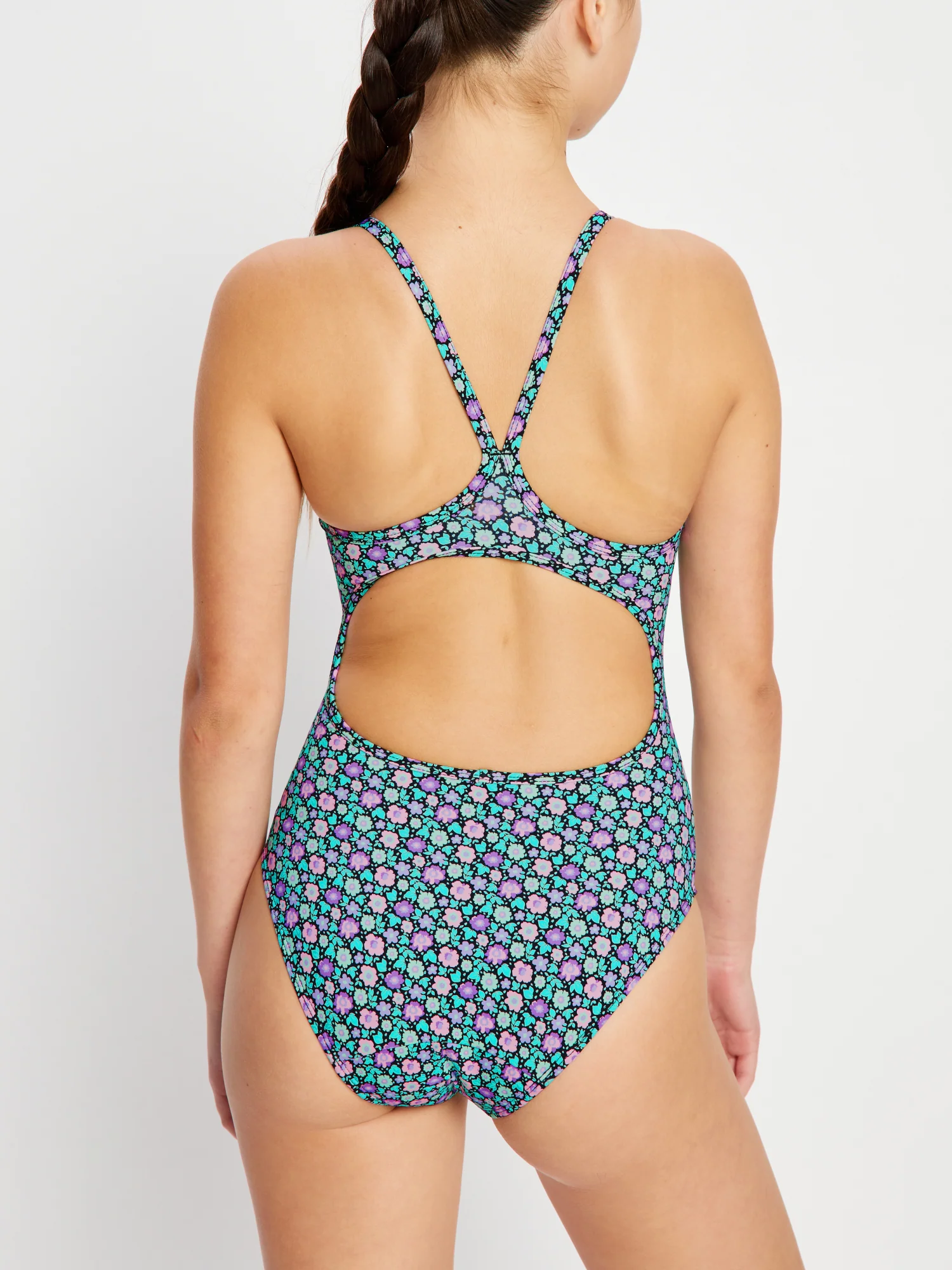 Teen Swimwear Racer One Piece Light Luna Blossom Black - Image 6