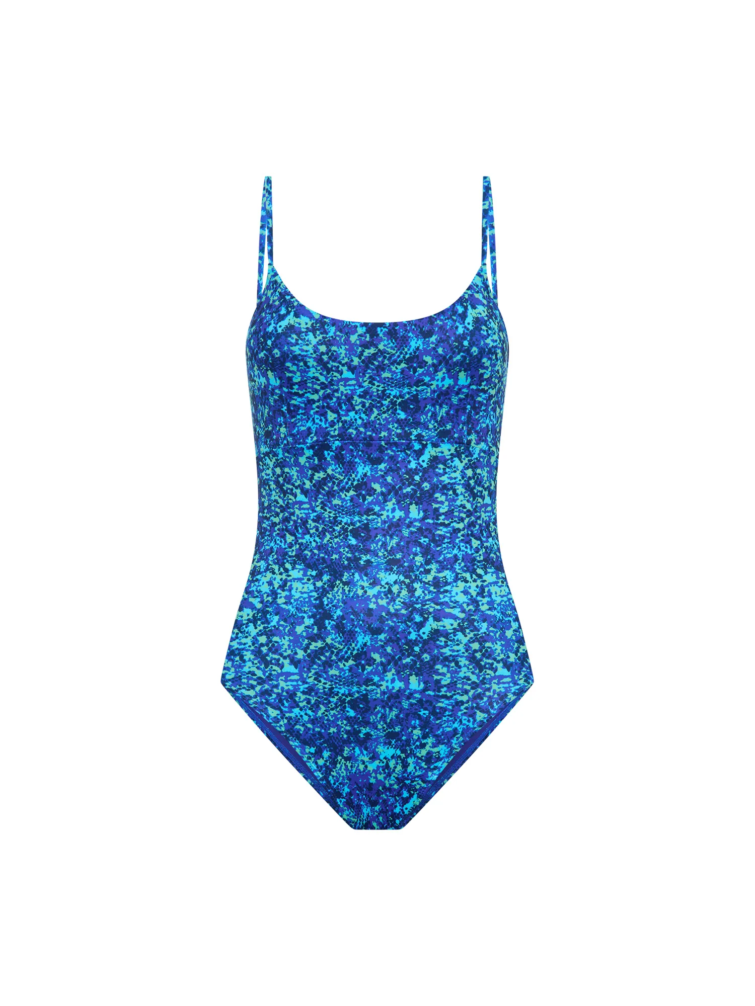 Tidal Swimwear String Back One Piece Light Python Blue - Image 15