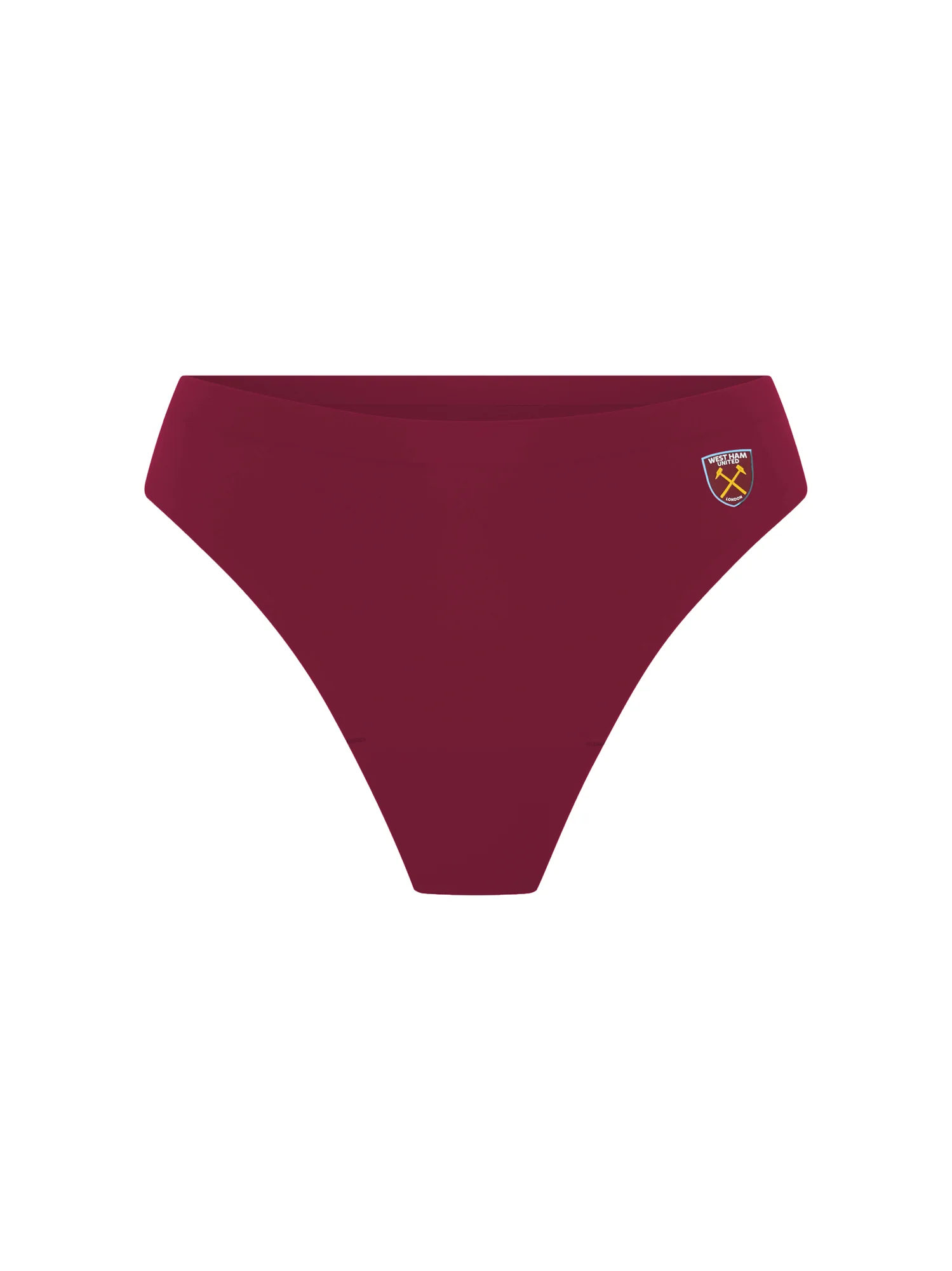 West Ham United Women X Modibodi Seamfree Hi Waist Thong Light Maroon - Image 7