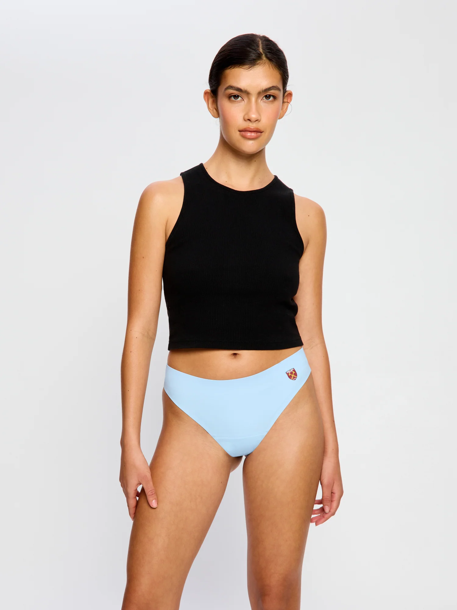 West Ham United Women X Modibodi Seamfree Thong Light Cerulean Blue - Image 9