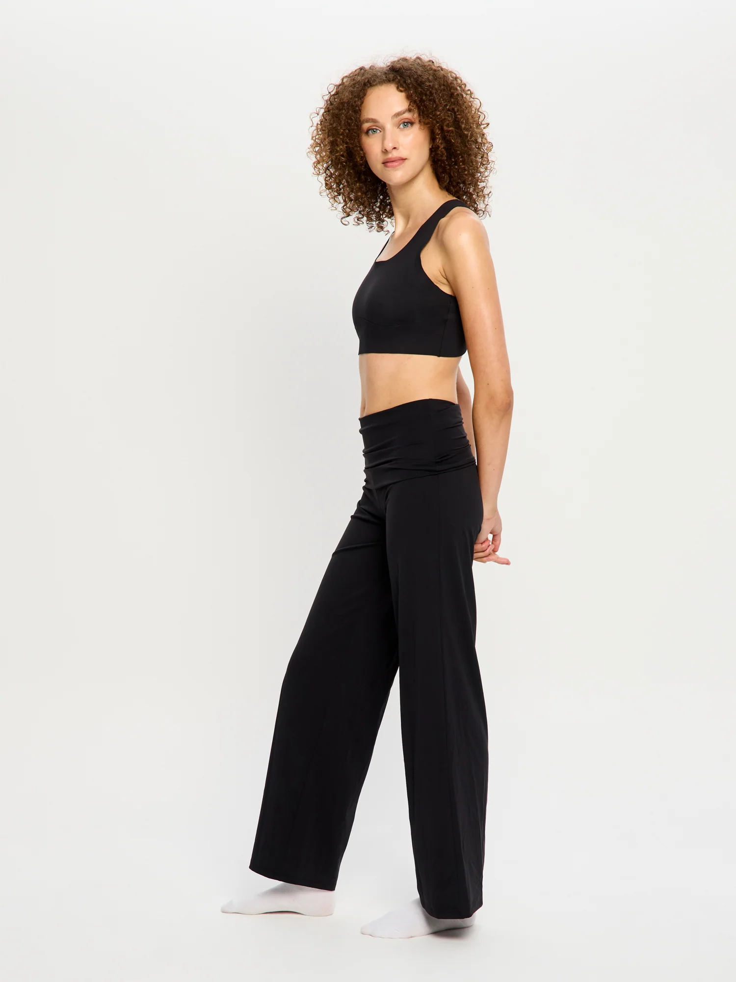 Wide Leg Lounge Pant Black - Image 2
